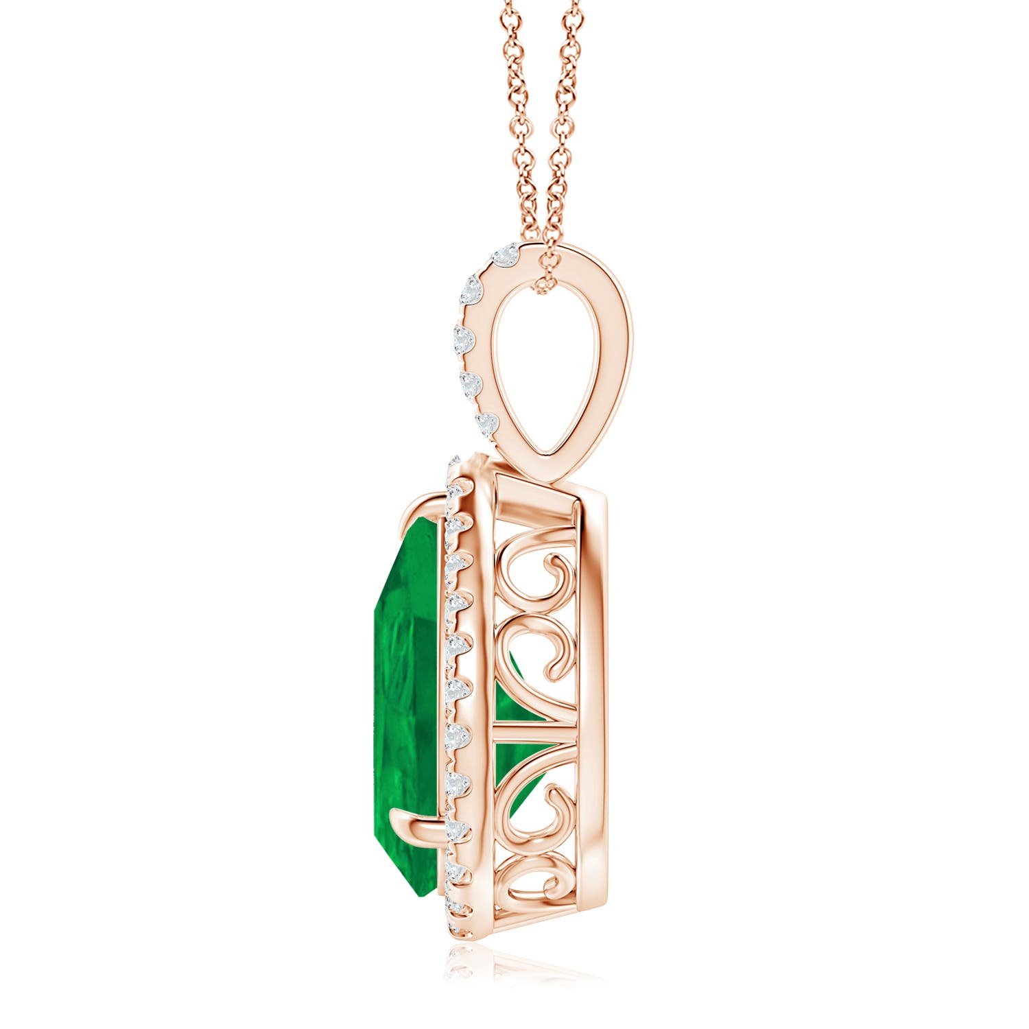 AA - Emerald / 4.75 CT / 14 KT Rose Gold