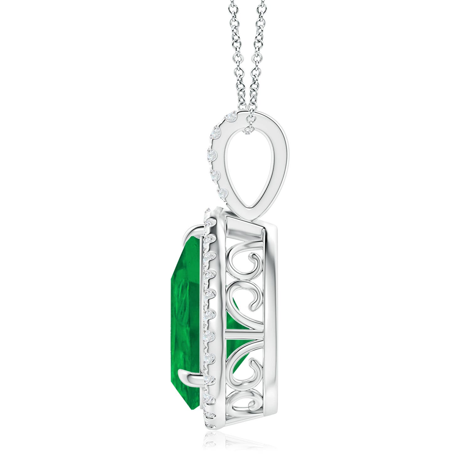 AA - Emerald / 4.75 CT / 14 KT White Gold