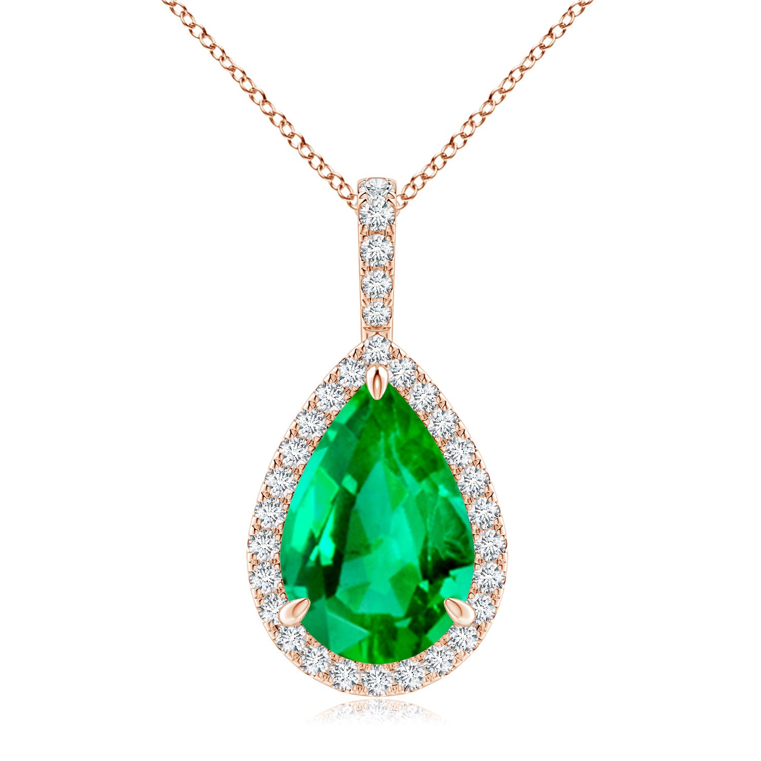 AAA - Emerald / 4.75 CT / 14 KT Rose Gold