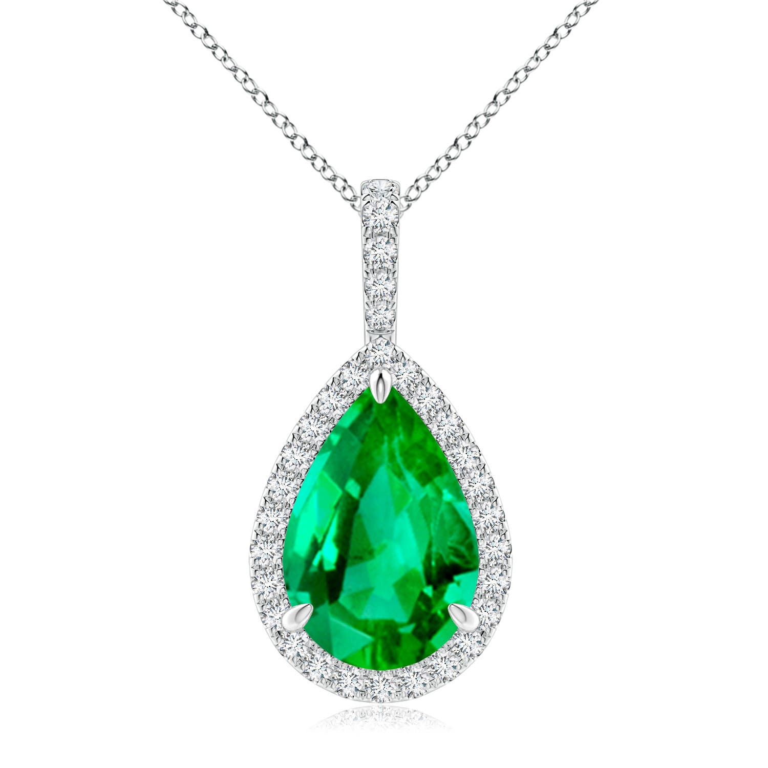 AAA - Emerald / 4.75 CT / 14 KT White Gold