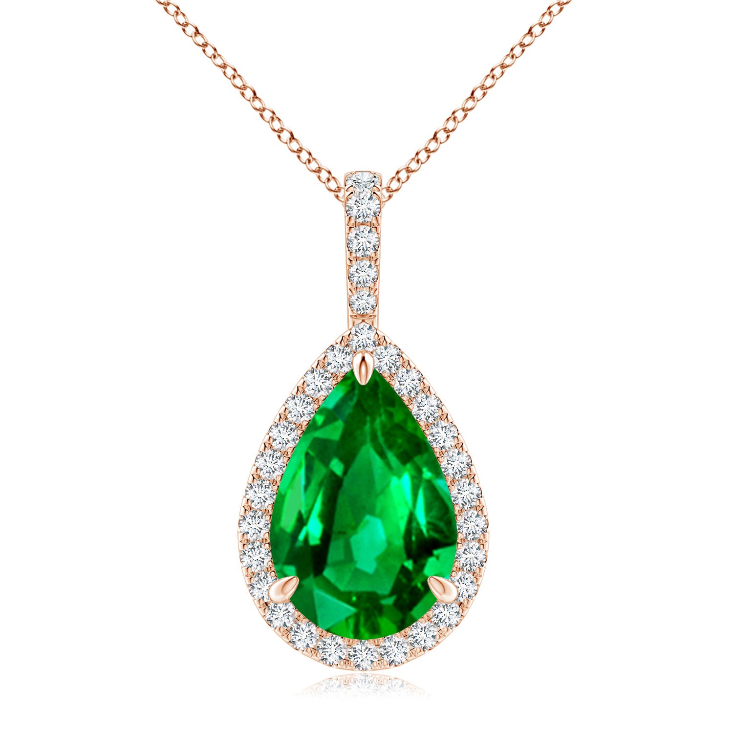 AAAA - Emerald / 4.75 CT / 14 KT Rose Gold