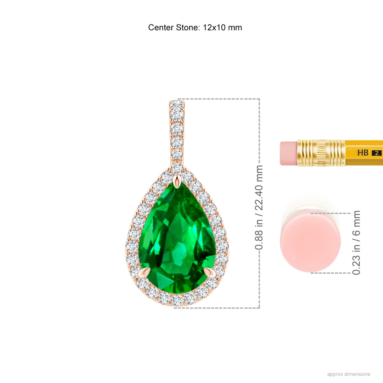 AAAA - Emerald / 4.75 CT / 14 KT Rose Gold