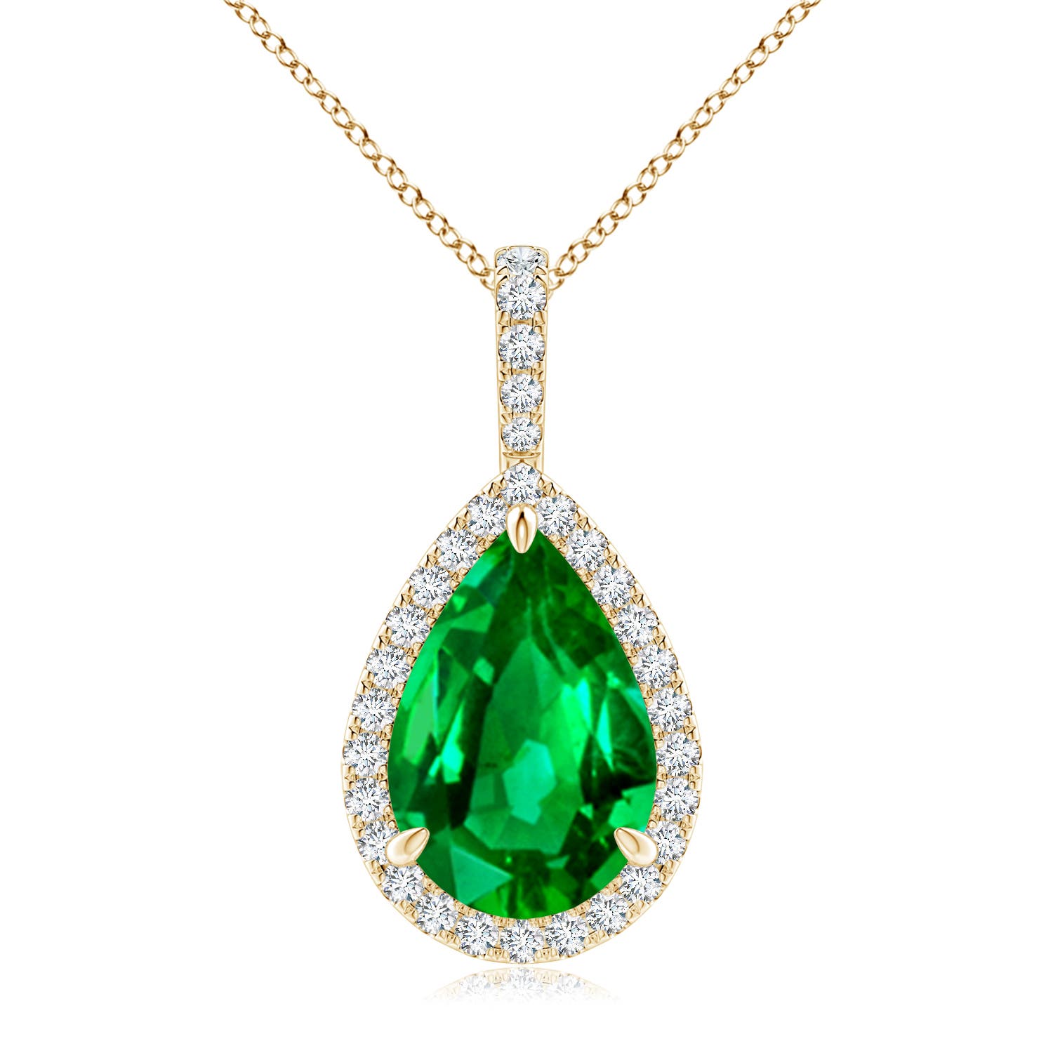 AAAA - Emerald / 4.75 CT / 14 KT Yellow Gold