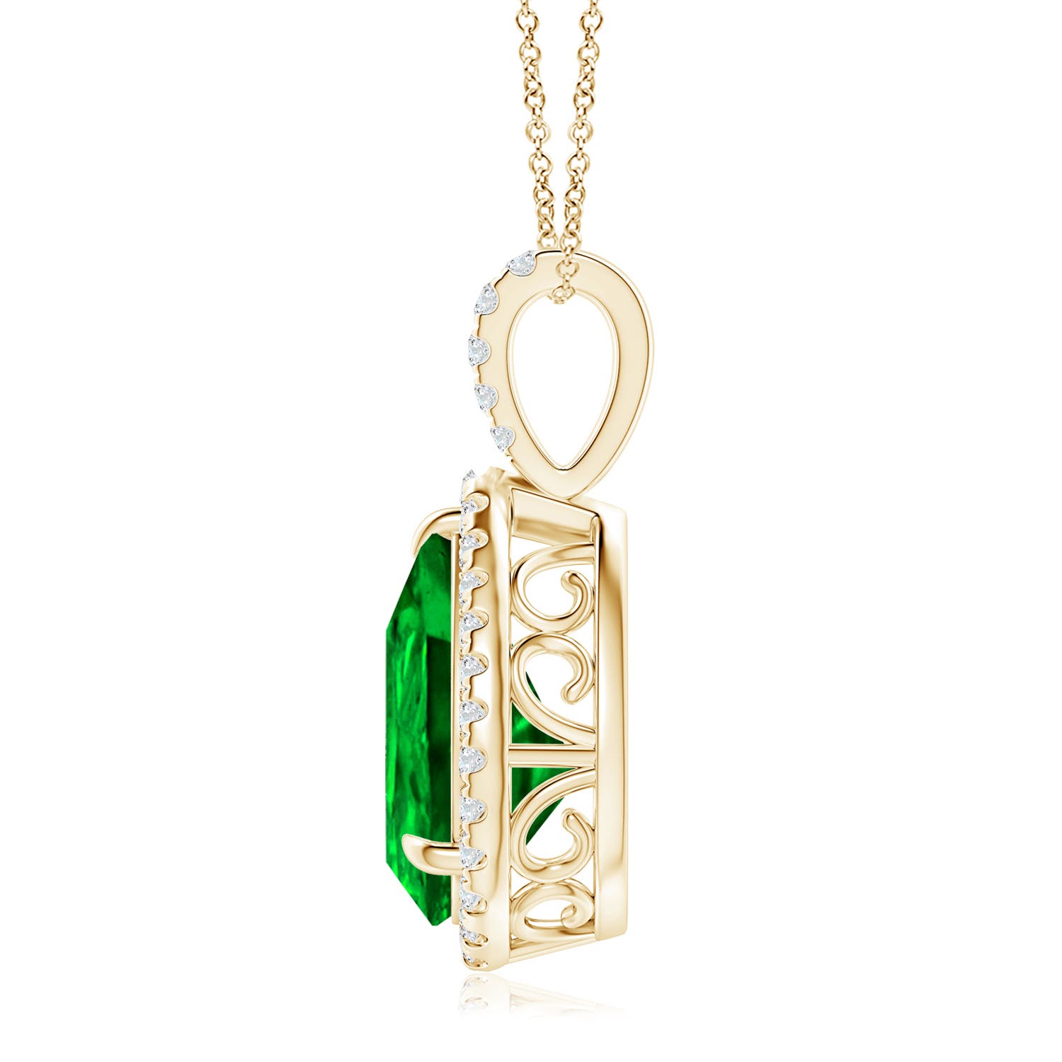 AAAA - Emerald / 4.75 CT / 14 KT Yellow Gold