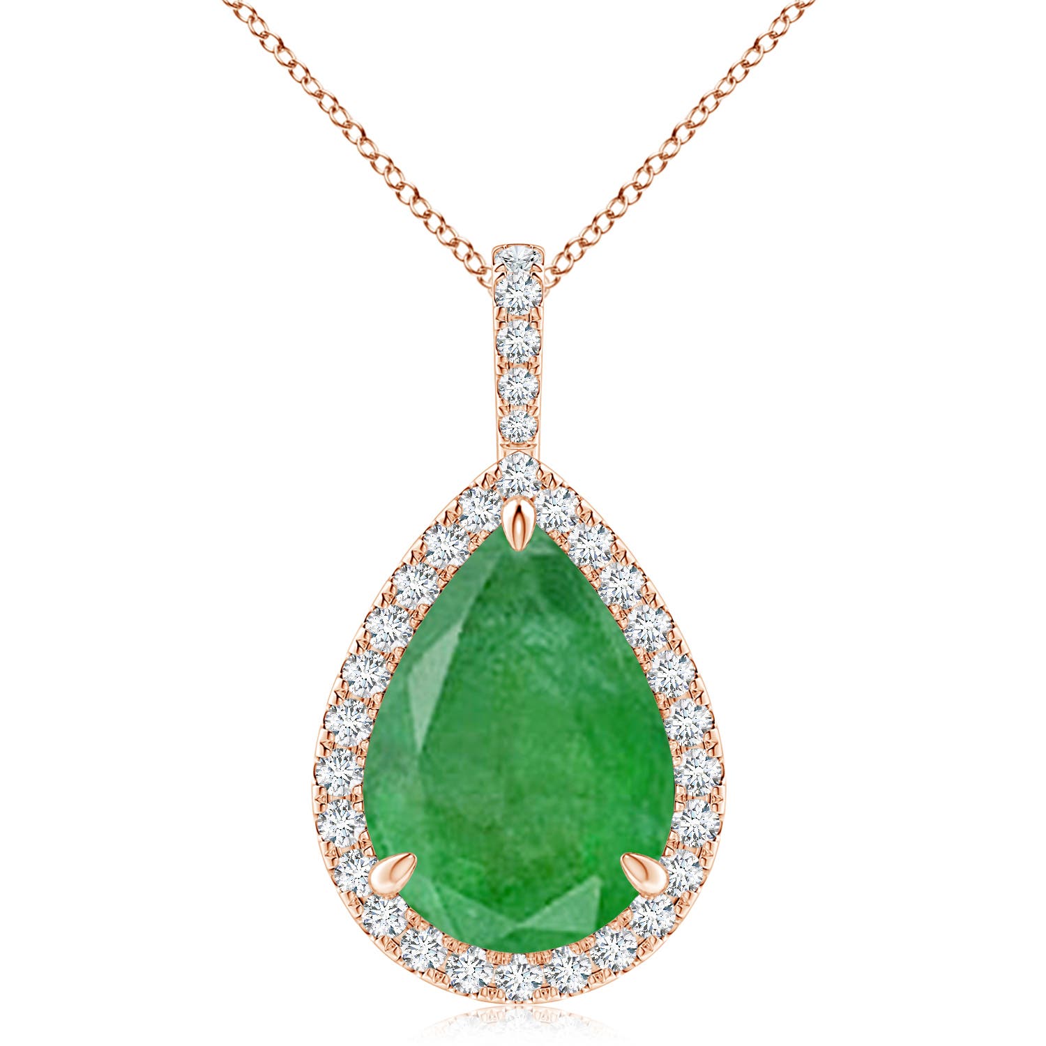 A - Emerald / 6.95 CT / 14 KT Rose Gold