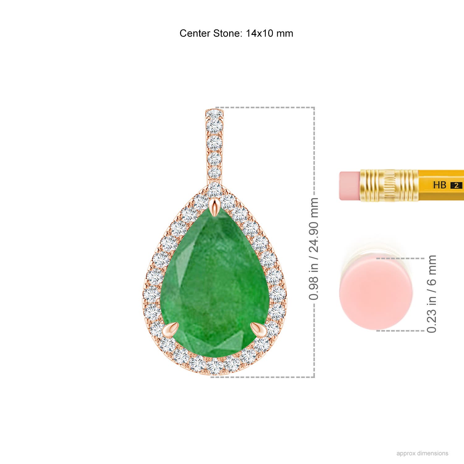 A - Emerald / 6.95 CT / 14 KT Rose Gold