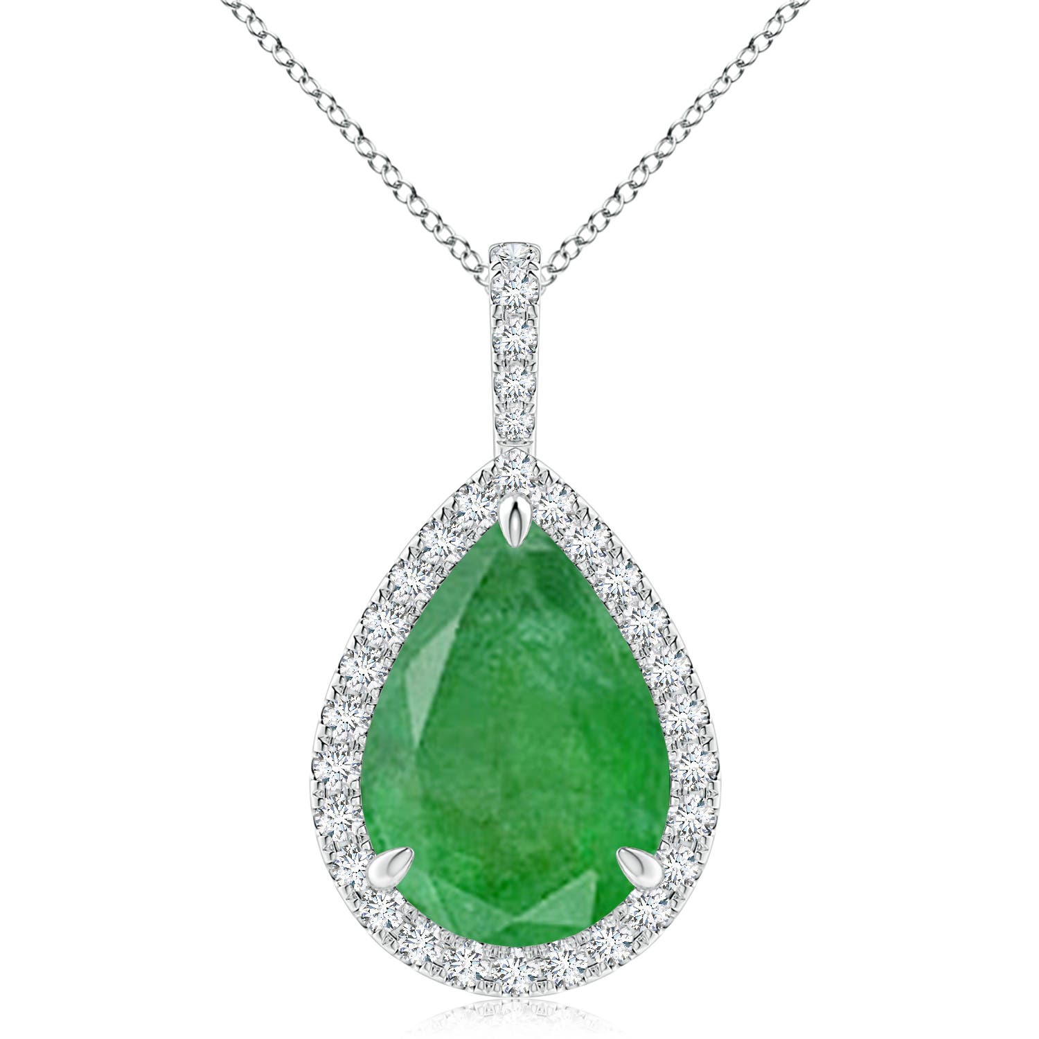 A - Emerald / 6.95 CT / 14 KT White Gold