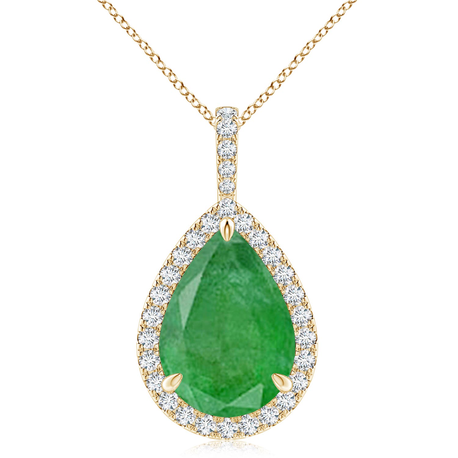 A - Emerald / 6.95 CT / 14 KT Yellow Gold