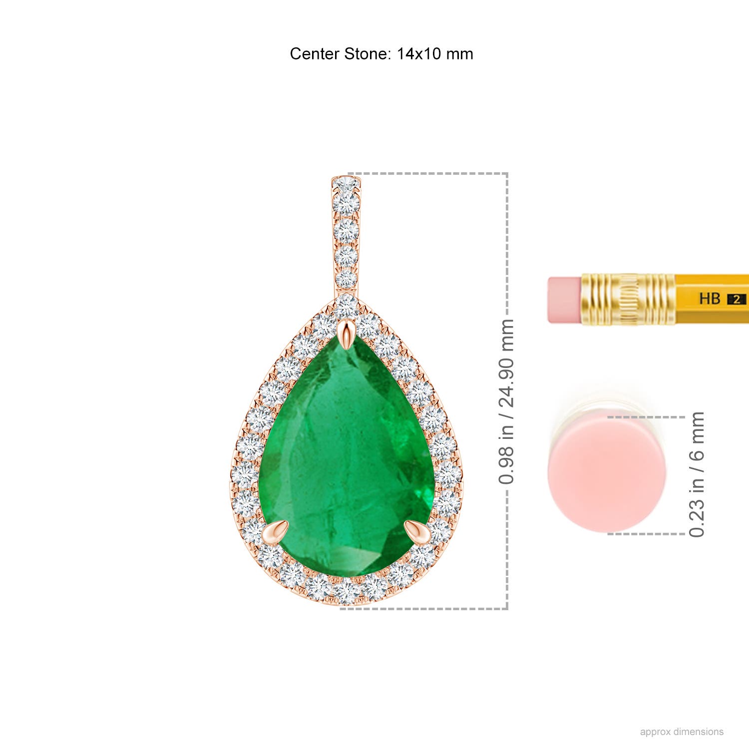 AA - Emerald / 6.95 CT / 14 KT Rose Gold