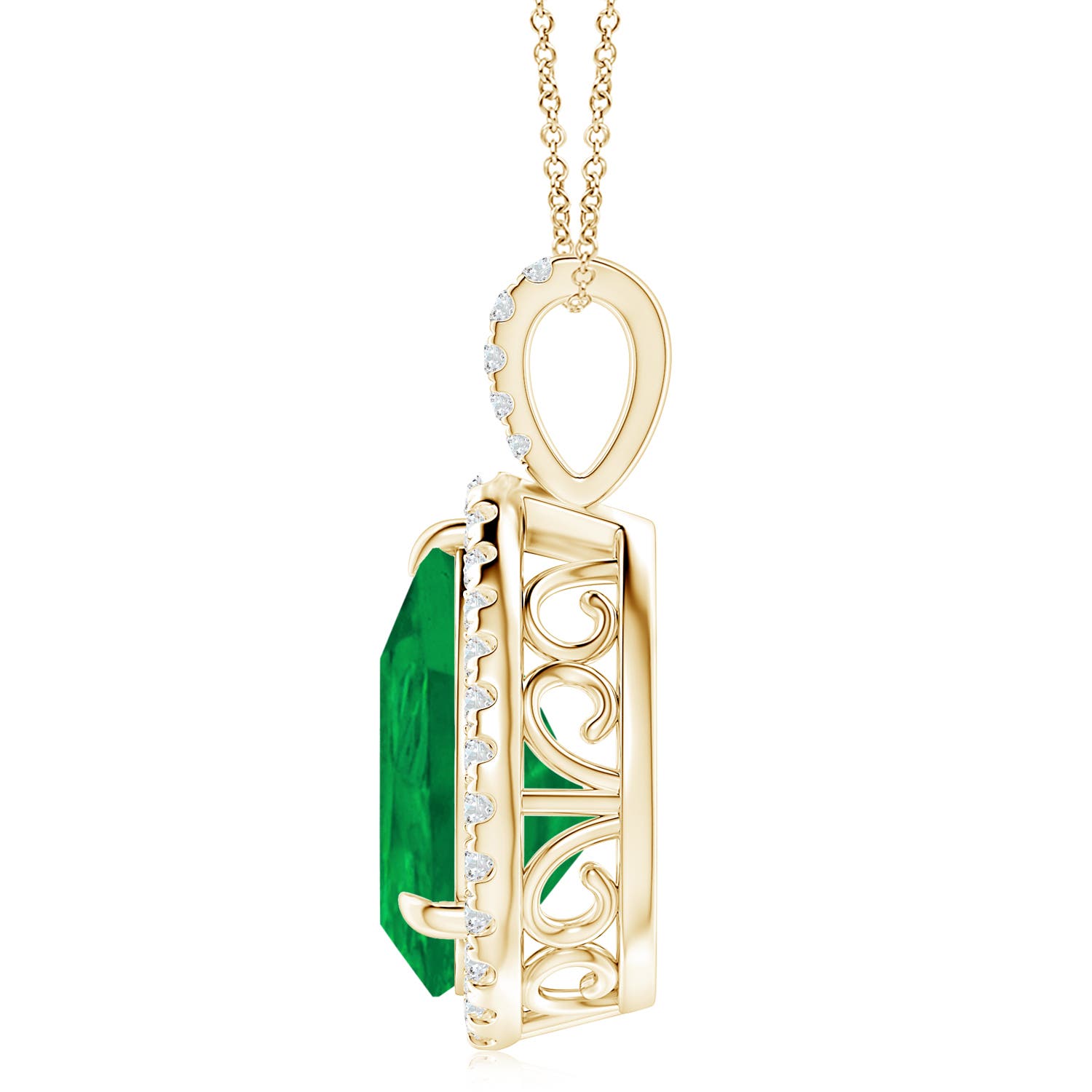 AA - Emerald / 6.95 CT / 14 KT Yellow Gold