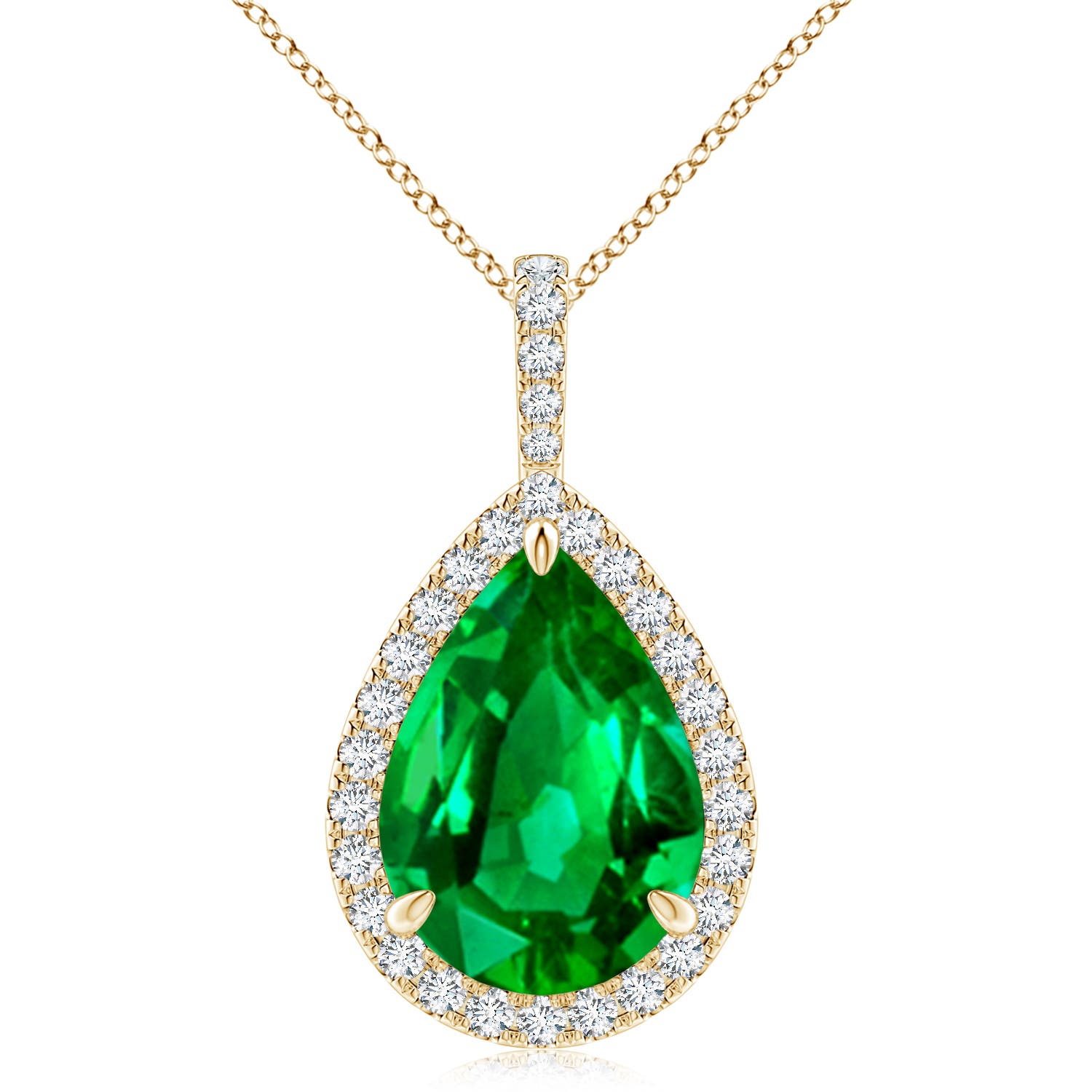 AAAA - Emerald / 6.95 CT / 14 KT Yellow Gold