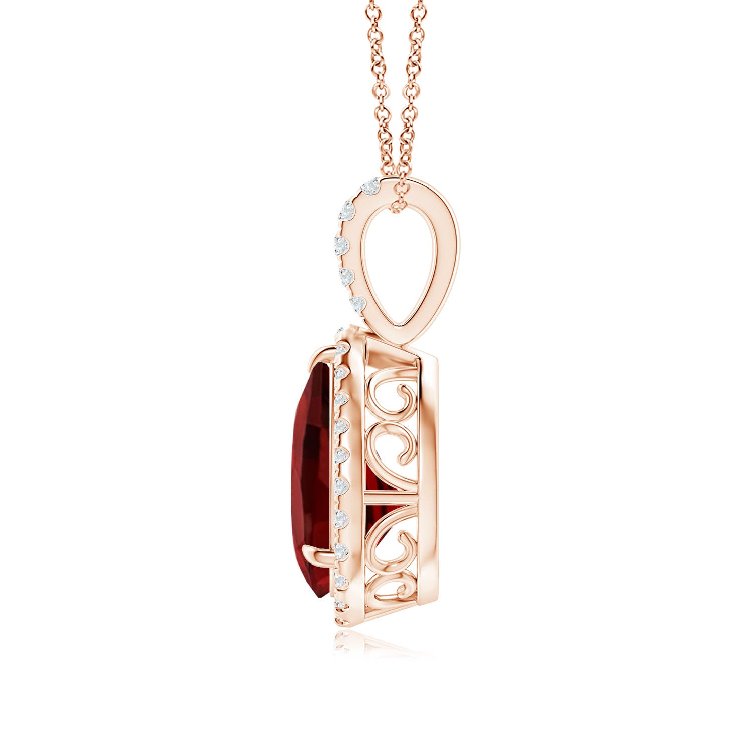 AAAA - Garnet / 2.28 CT / 14 KT Rose Gold