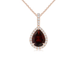 Halo Garnet Halo Necklaces & Pendants