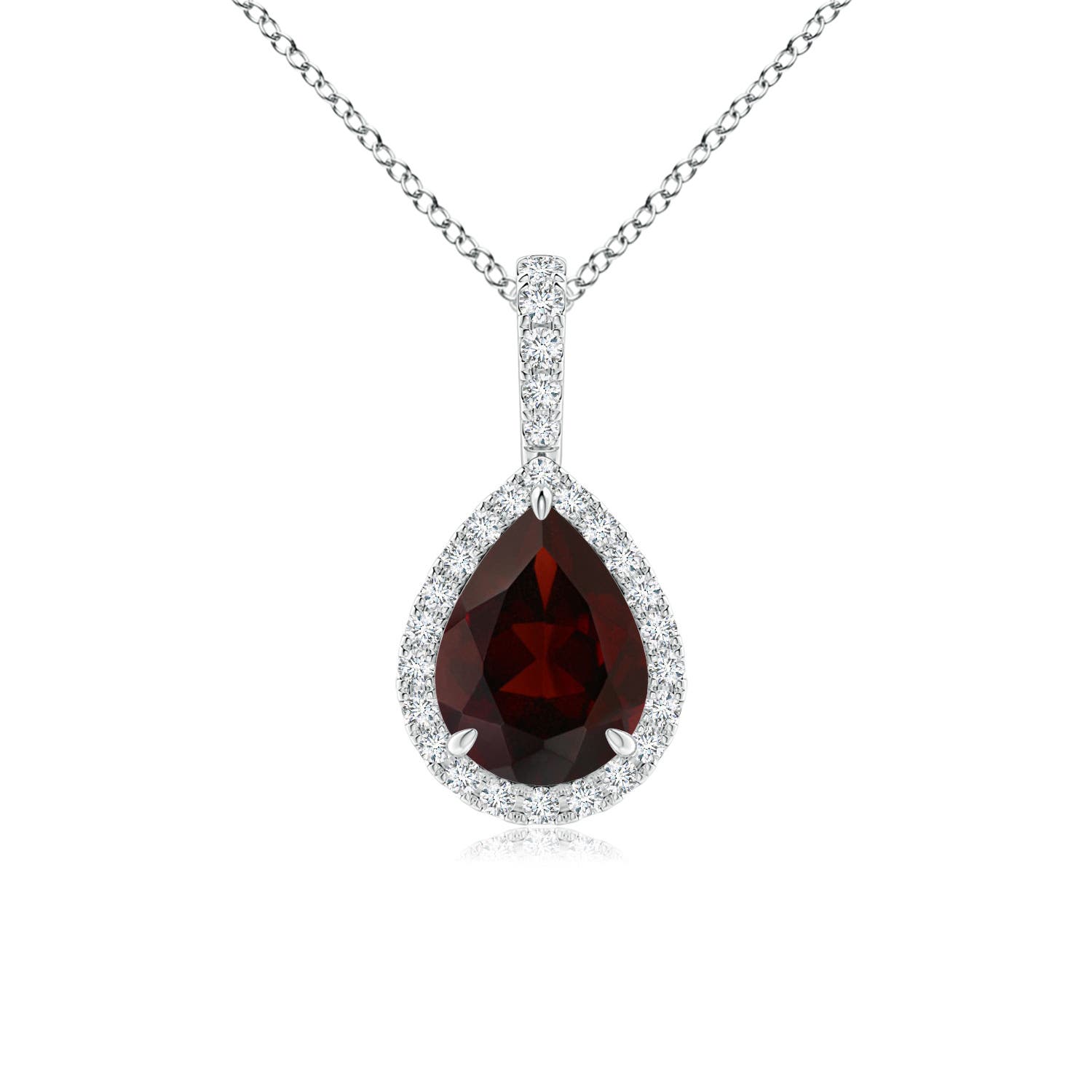 A - Garnet / 1.45 CT / 14 KT White Gold