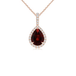 Halo Rose Gold Garnet Jewelry