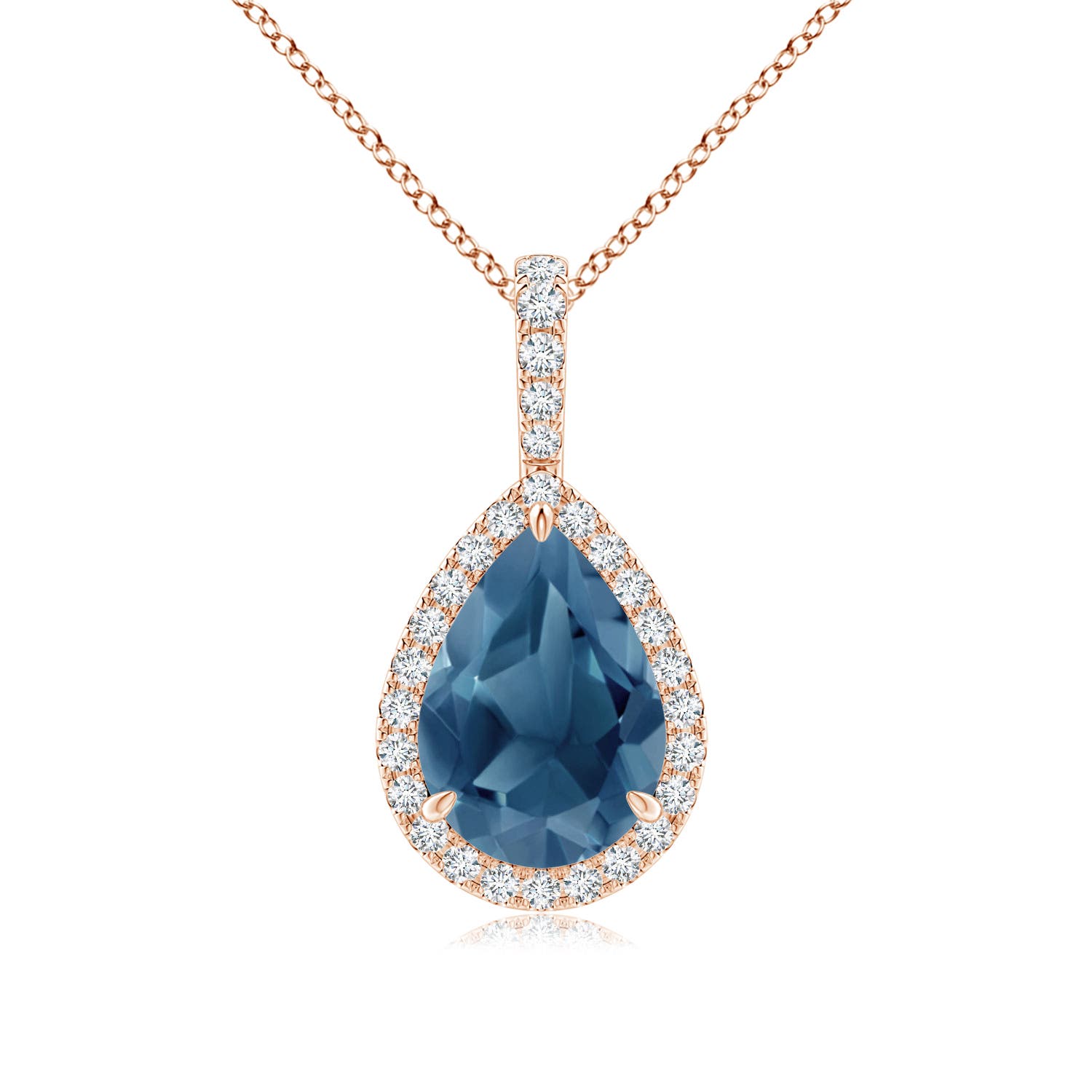 A - London Blue Topaz / 2.48 CT / 14 KT Rose Gold