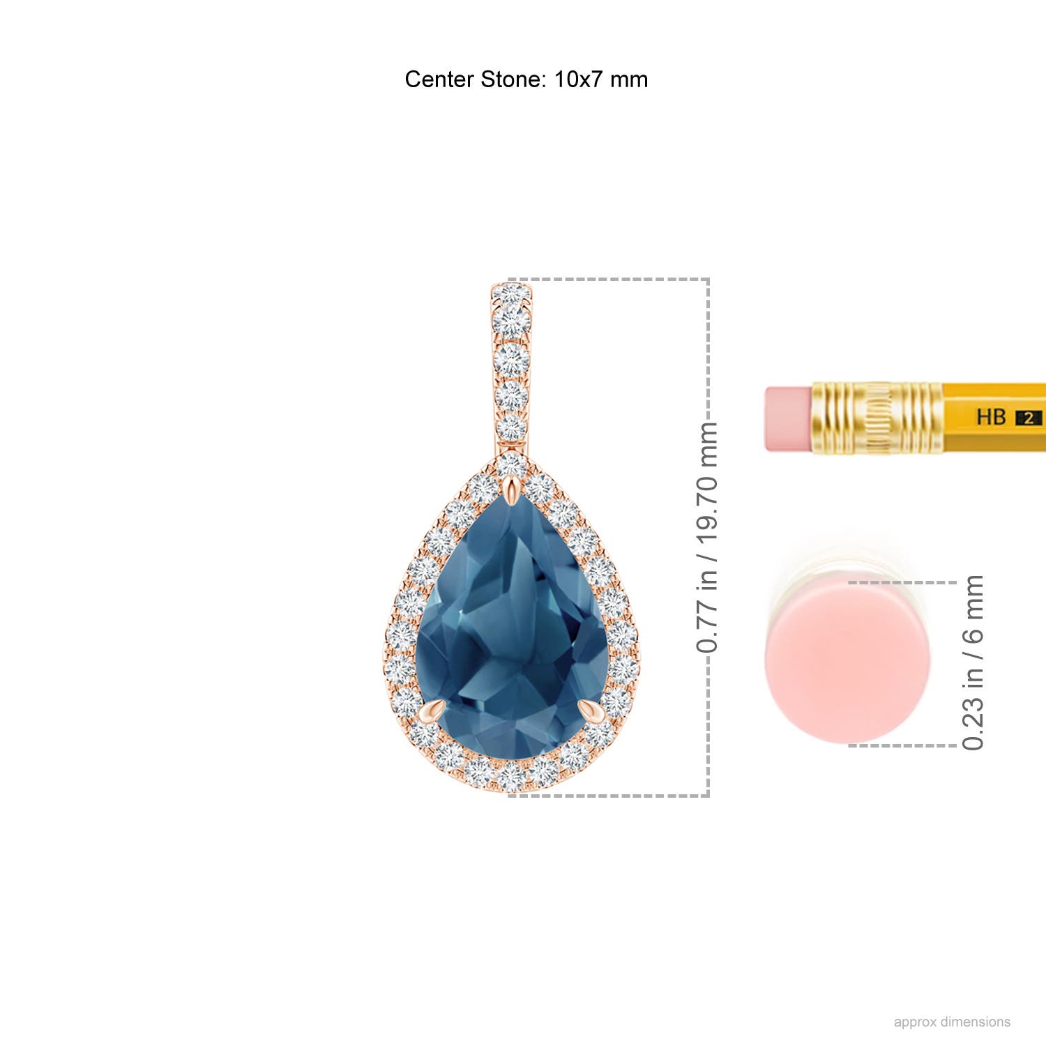 A - London Blue Topaz / 2.48 CT / 14 KT Rose Gold