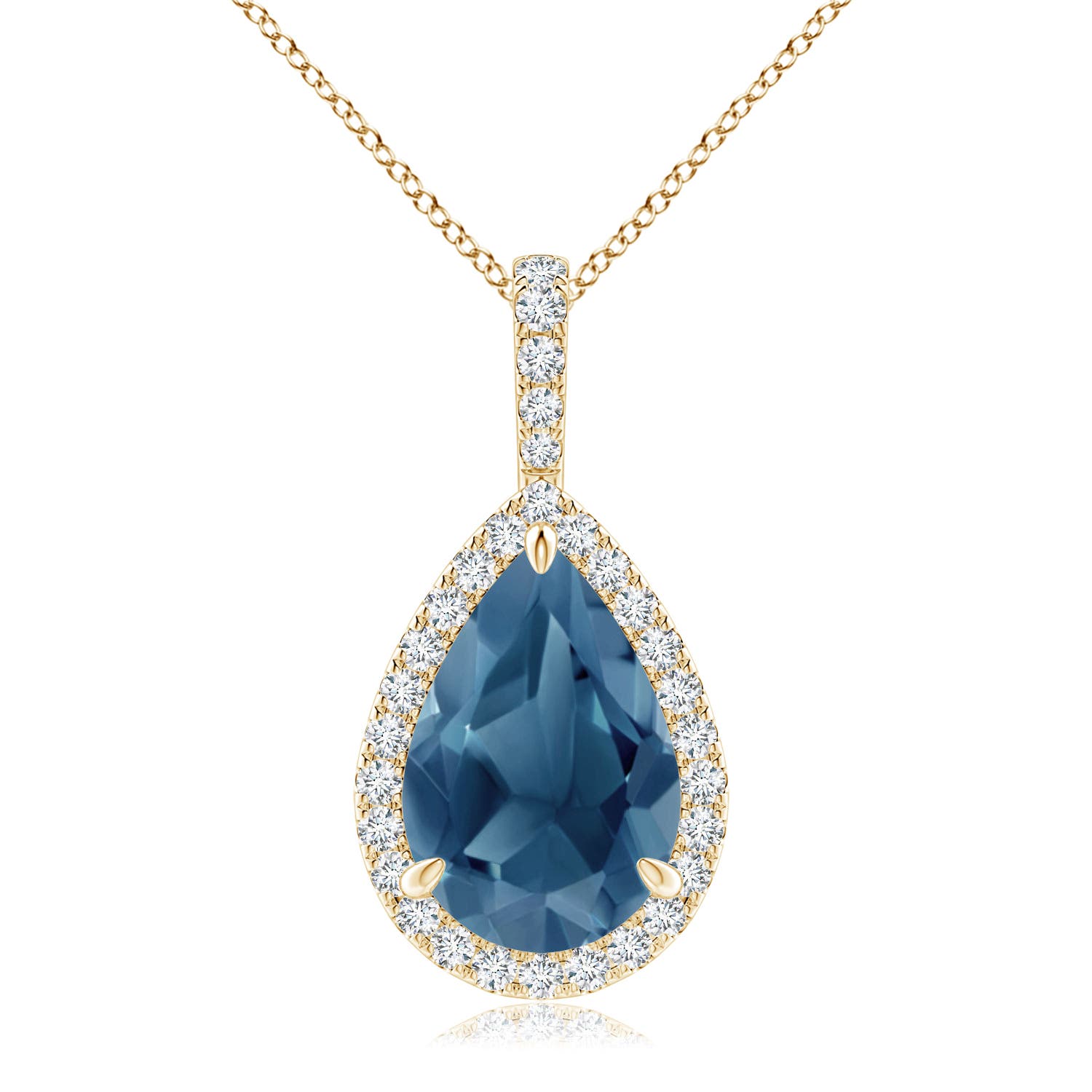 A - London Blue Topaz / 4.05 CT / 14 KT Yellow Gold