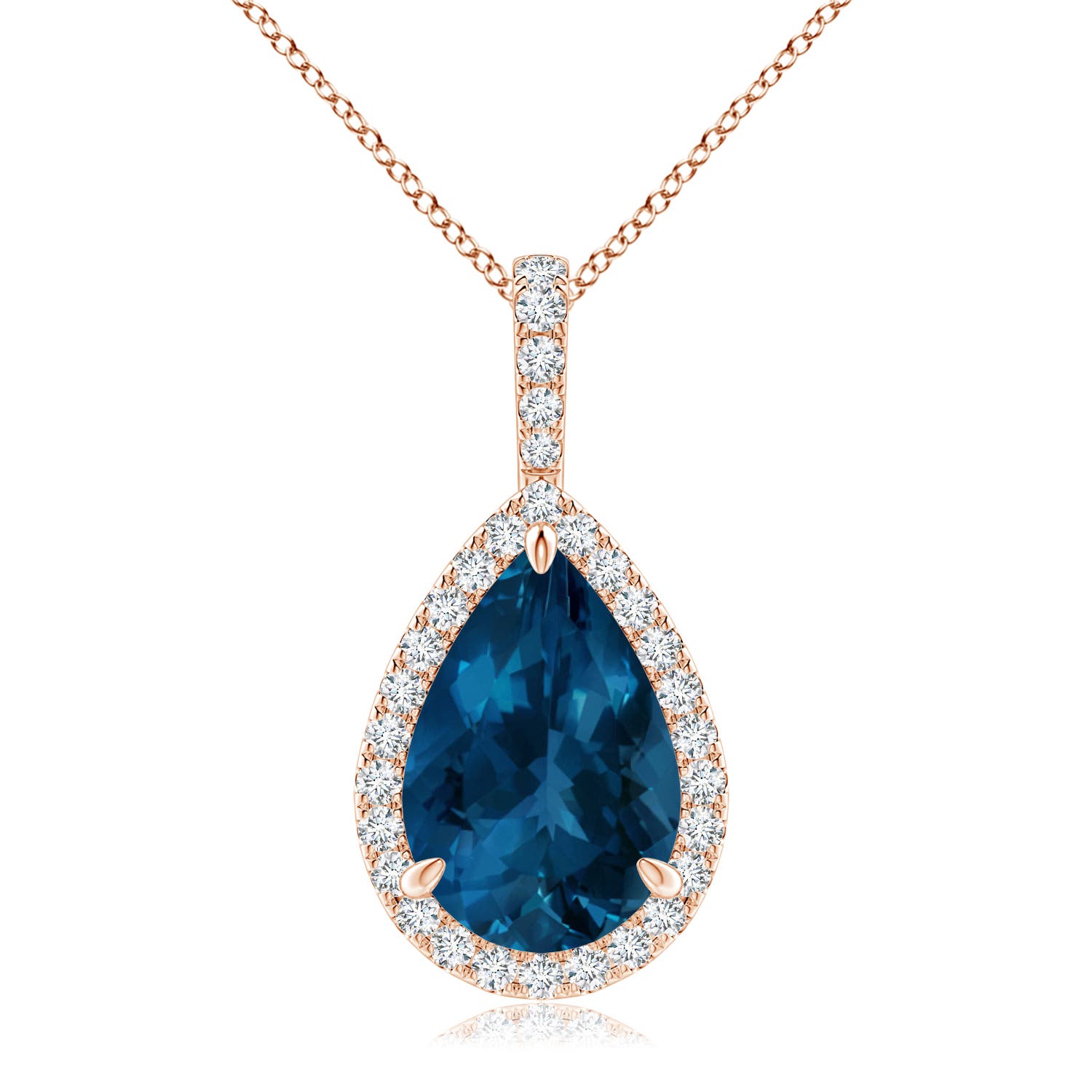 AAA - London Blue Topaz / 4.05 CT / 14 KT Rose Gold