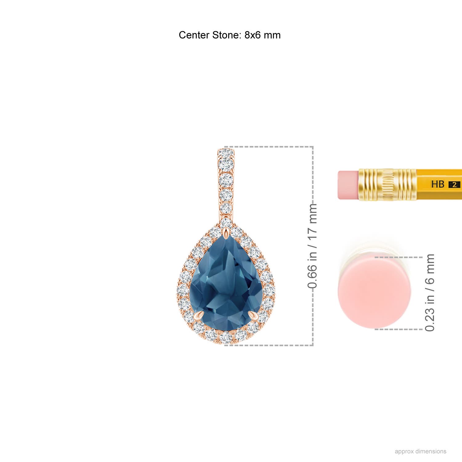 A - London Blue Topaz / 1.4 CT / 14 KT Rose Gold