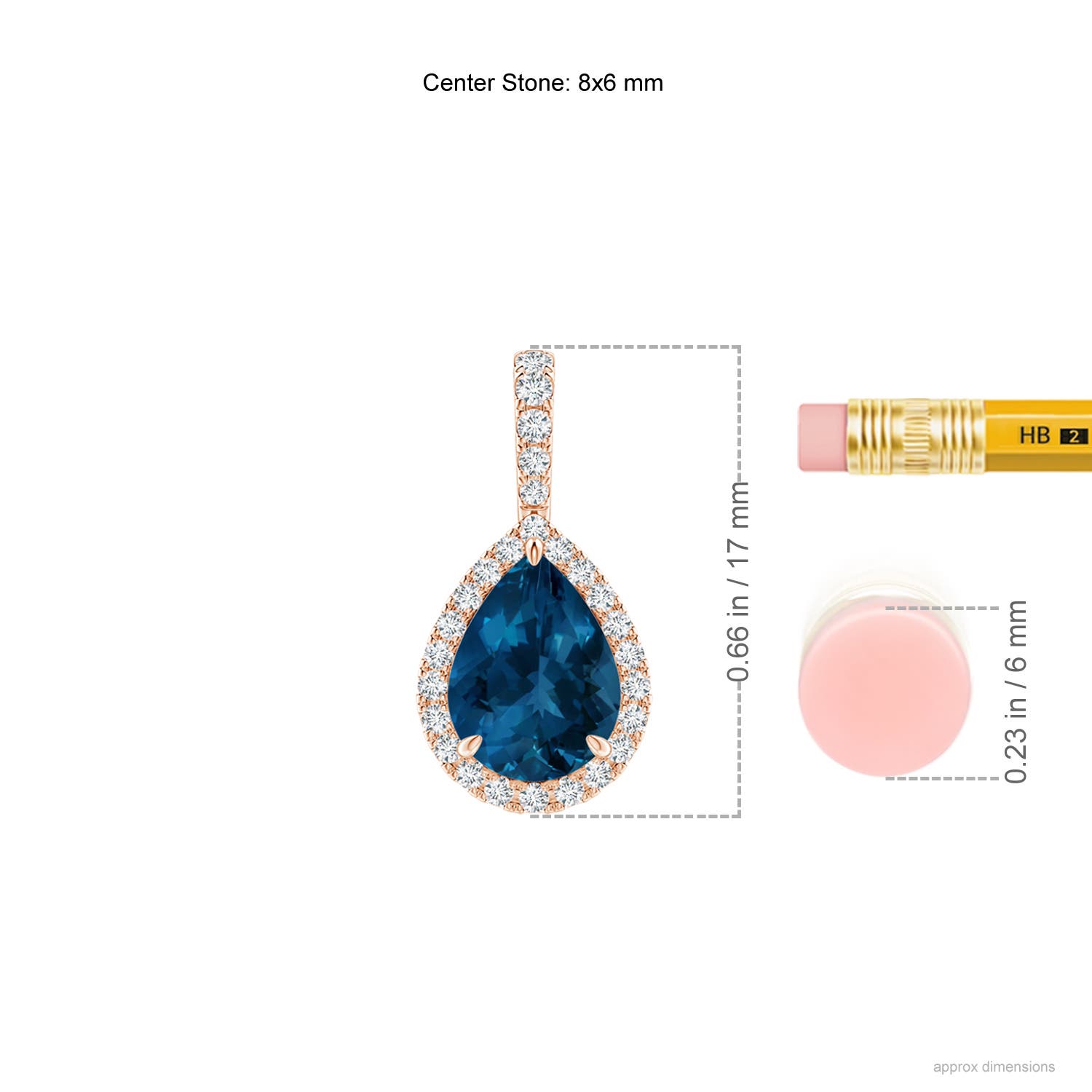 AAA - London Blue Topaz / 1.4 CT / 14 KT Rose Gold