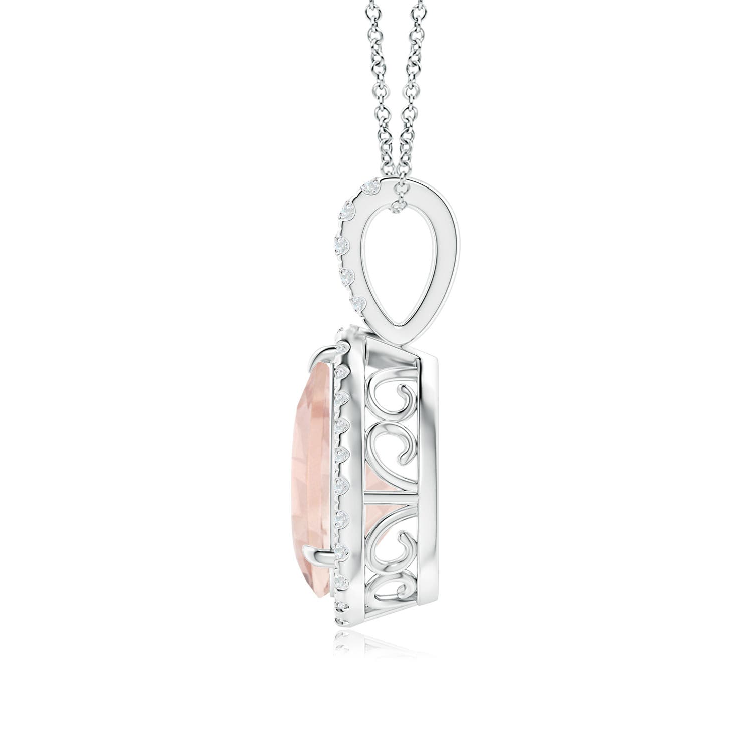 A - Morganite / 1.78 CT / 14 KT White Gold