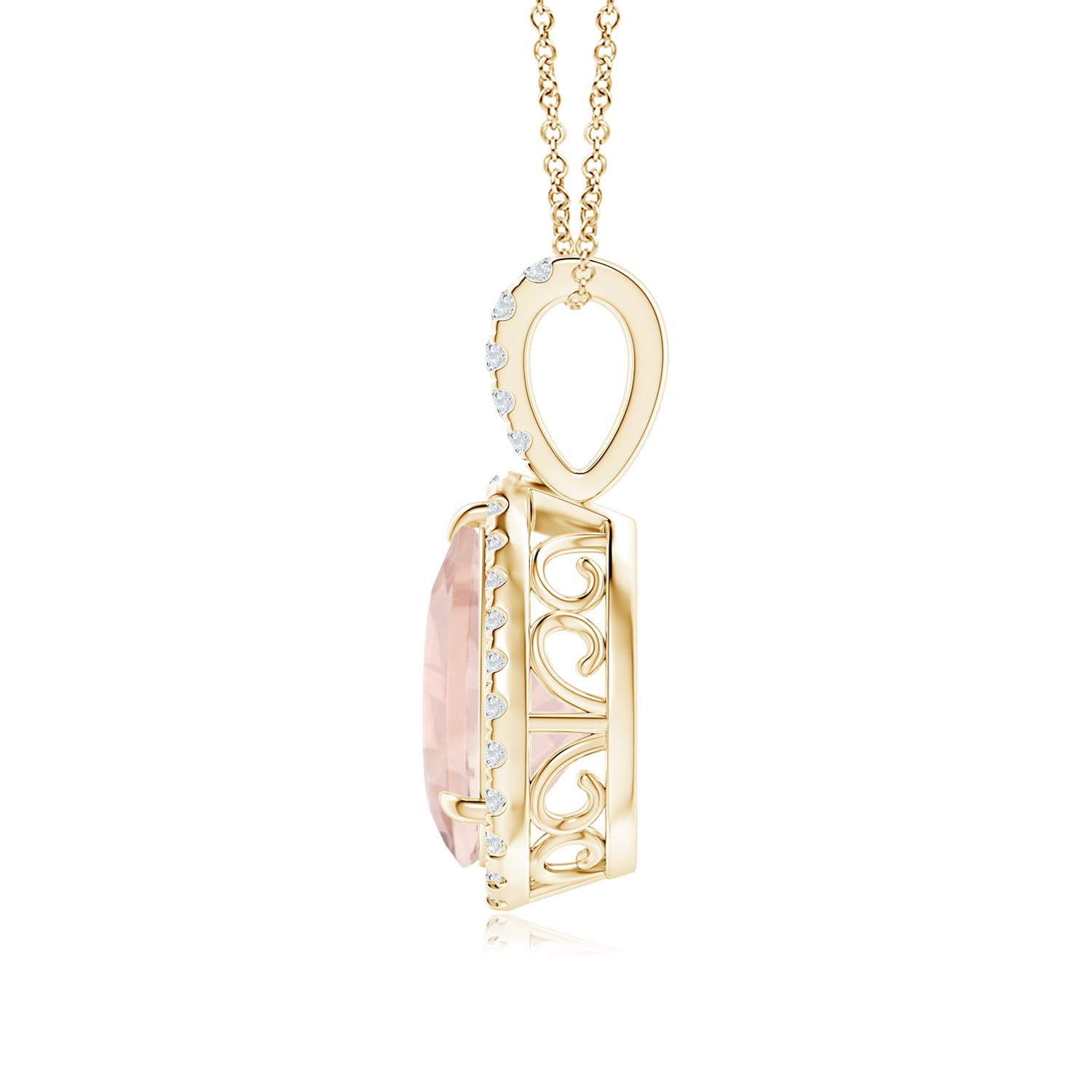 A - Morganite / 1.78 CT / 14 KT Yellow Gold