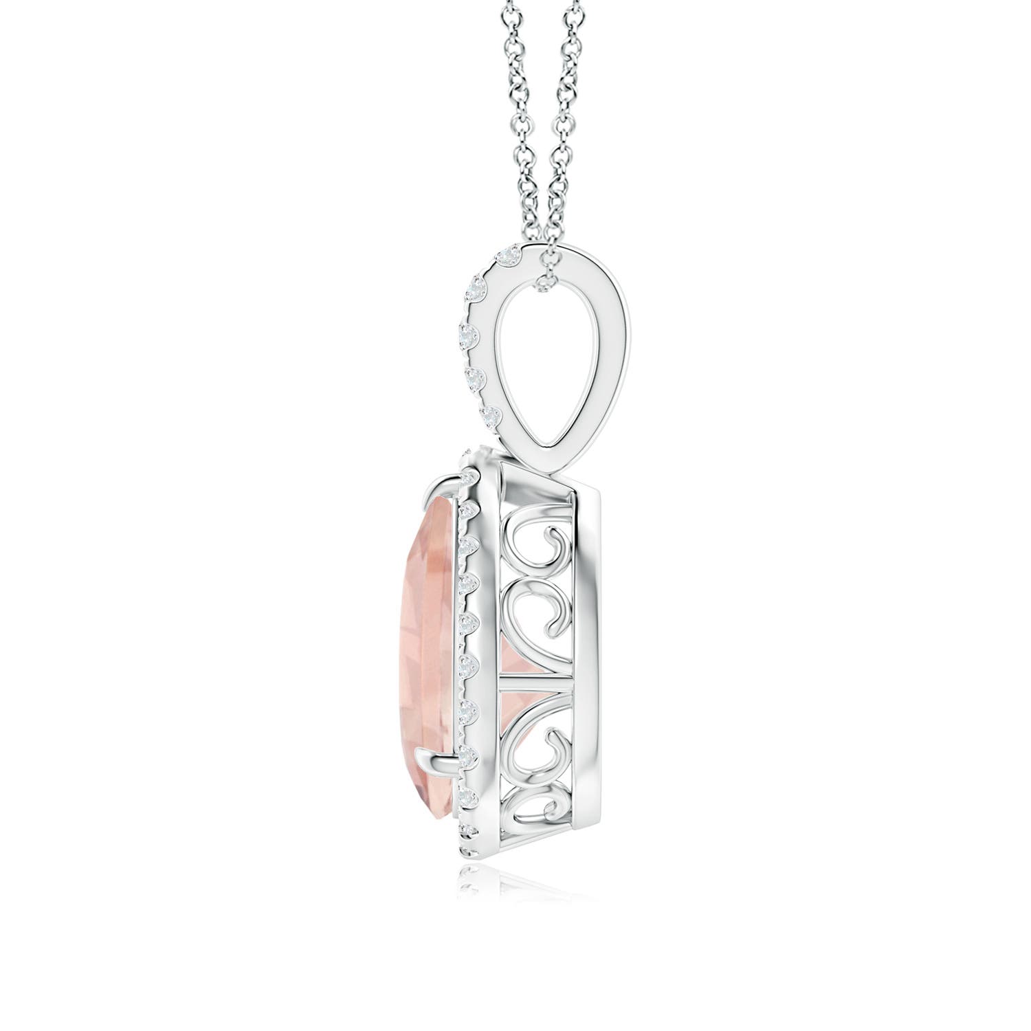 AA - Morganite / 1.78 CT / 14 KT White Gold