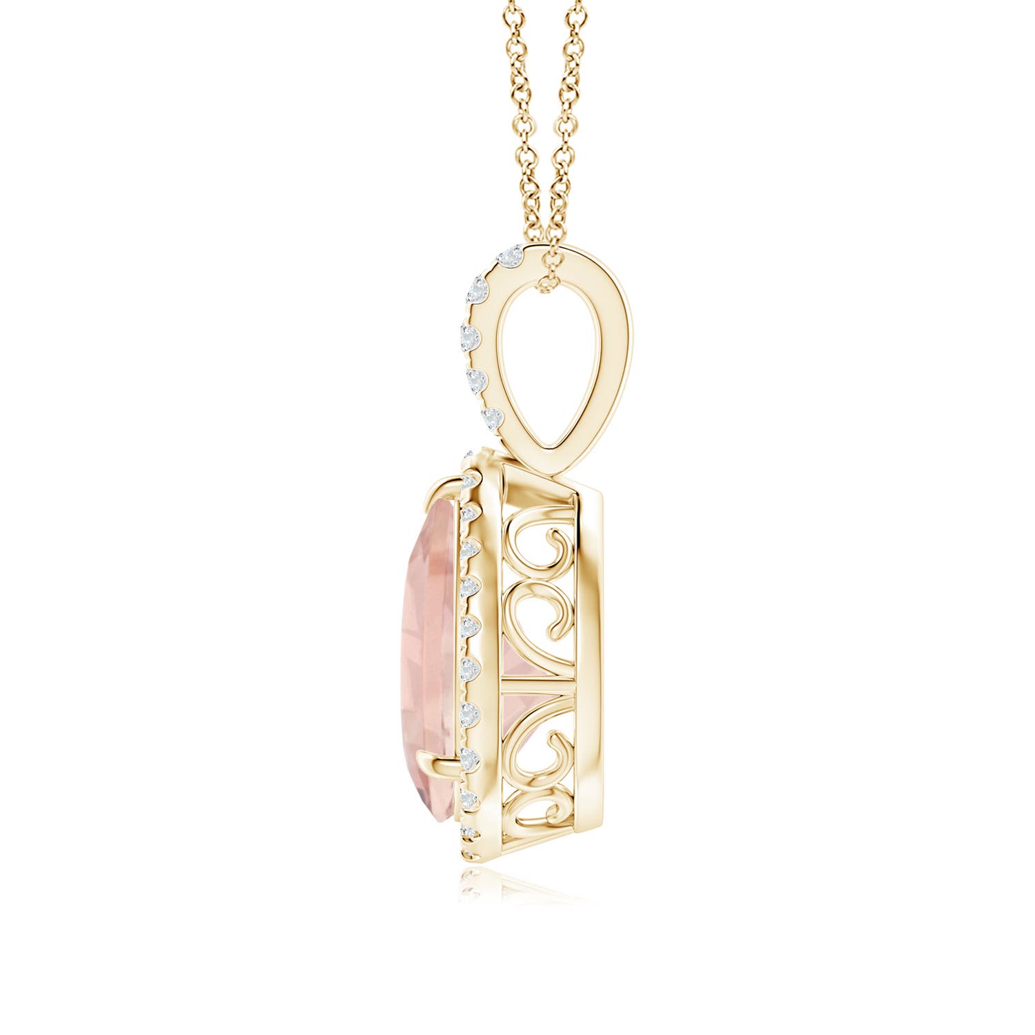 AA - Morganite / 1.78 CT / 14 KT Yellow Gold