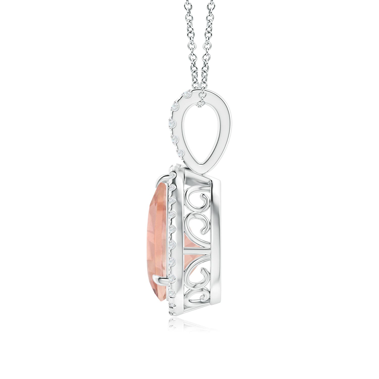 AAA - Morganite / 1.78 CT / 14 KT White Gold