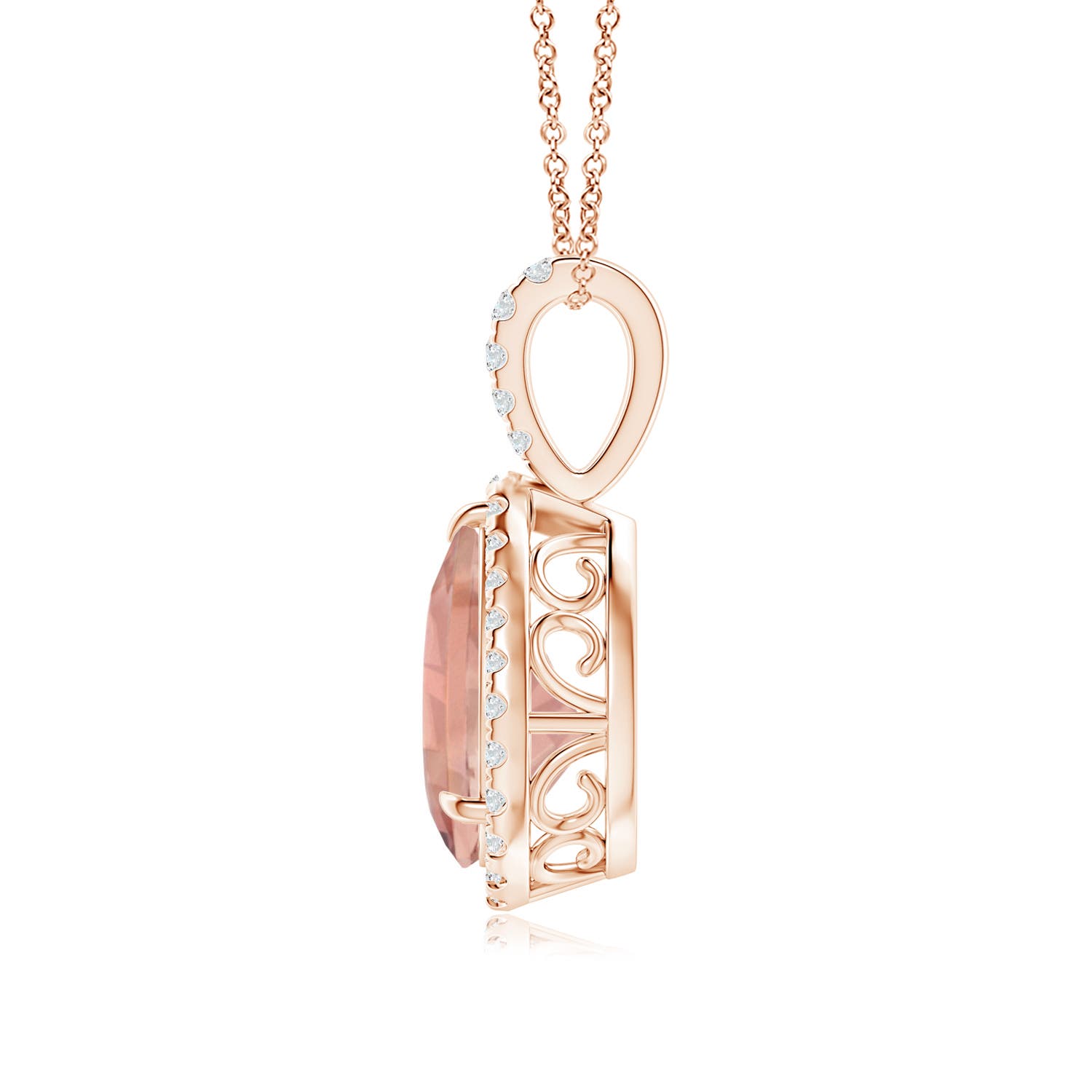 AAAA - Morganite / 1.78 CT / 14 KT Rose Gold