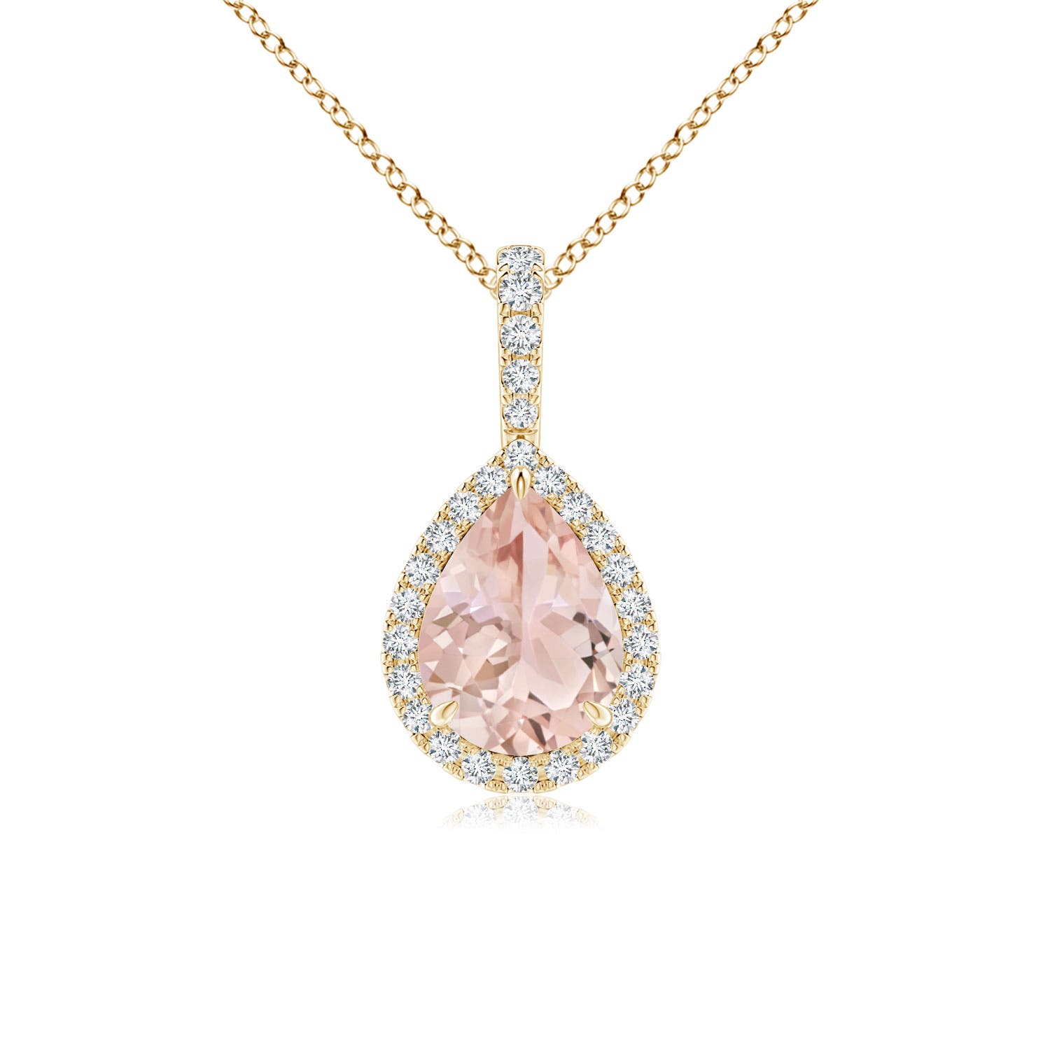 AAA - Morganite / 1.1 CT / 14 KT Yellow Gold