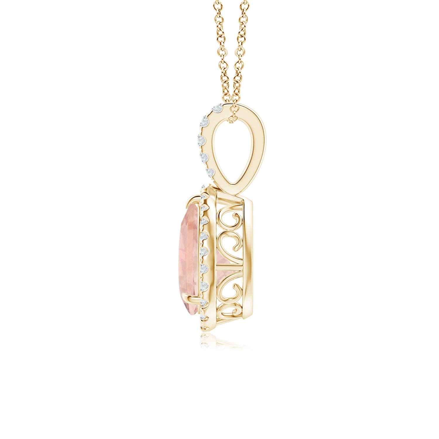 AAA - Morganite / 1.1 CT / 14 KT Yellow Gold