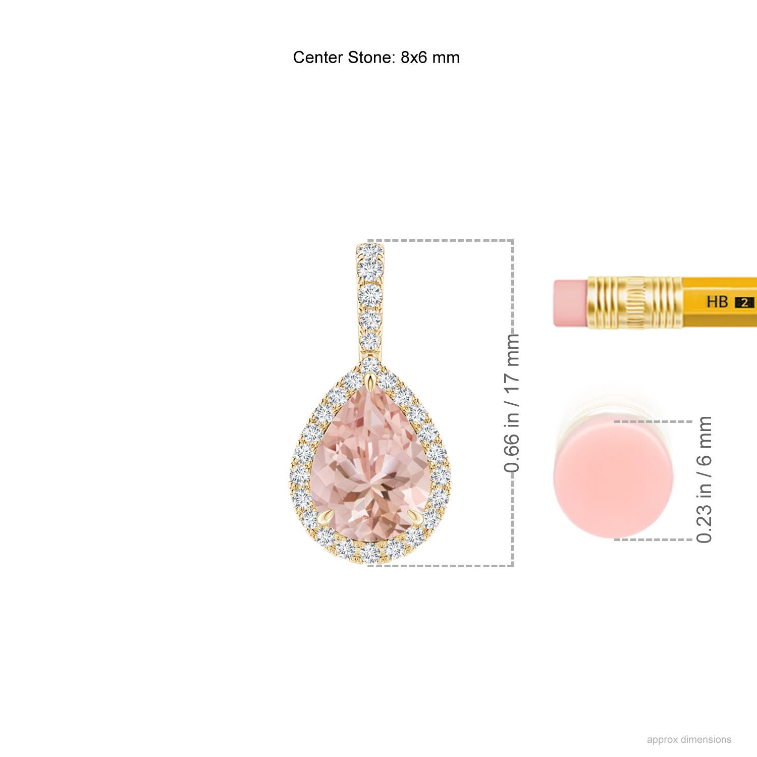 AAAA - Morganite / 1.1 CT / 14 KT Yellow Gold