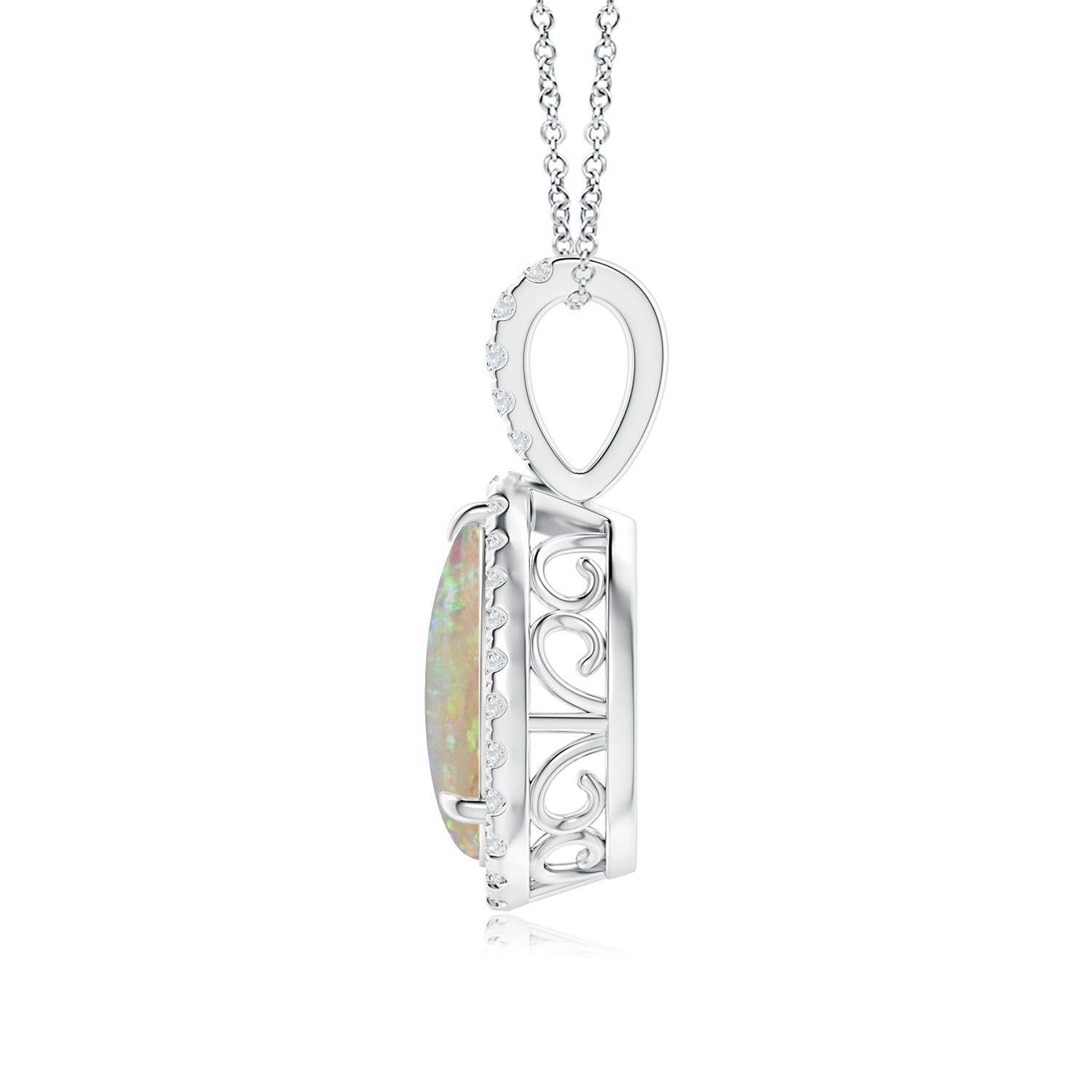 AAAA - Opal / 1.33 CT / 14 KT White Gold