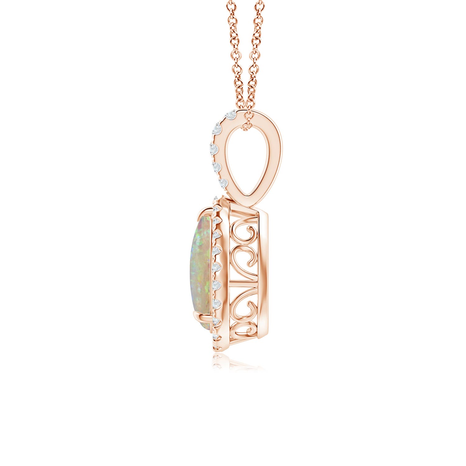 AAAA - Opal / 0.85 CT / 14 KT Rose Gold