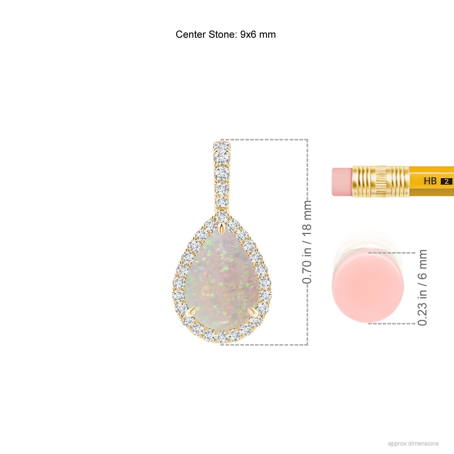 AA - Opal / 0.96 CT / 14 KT Yellow Gold