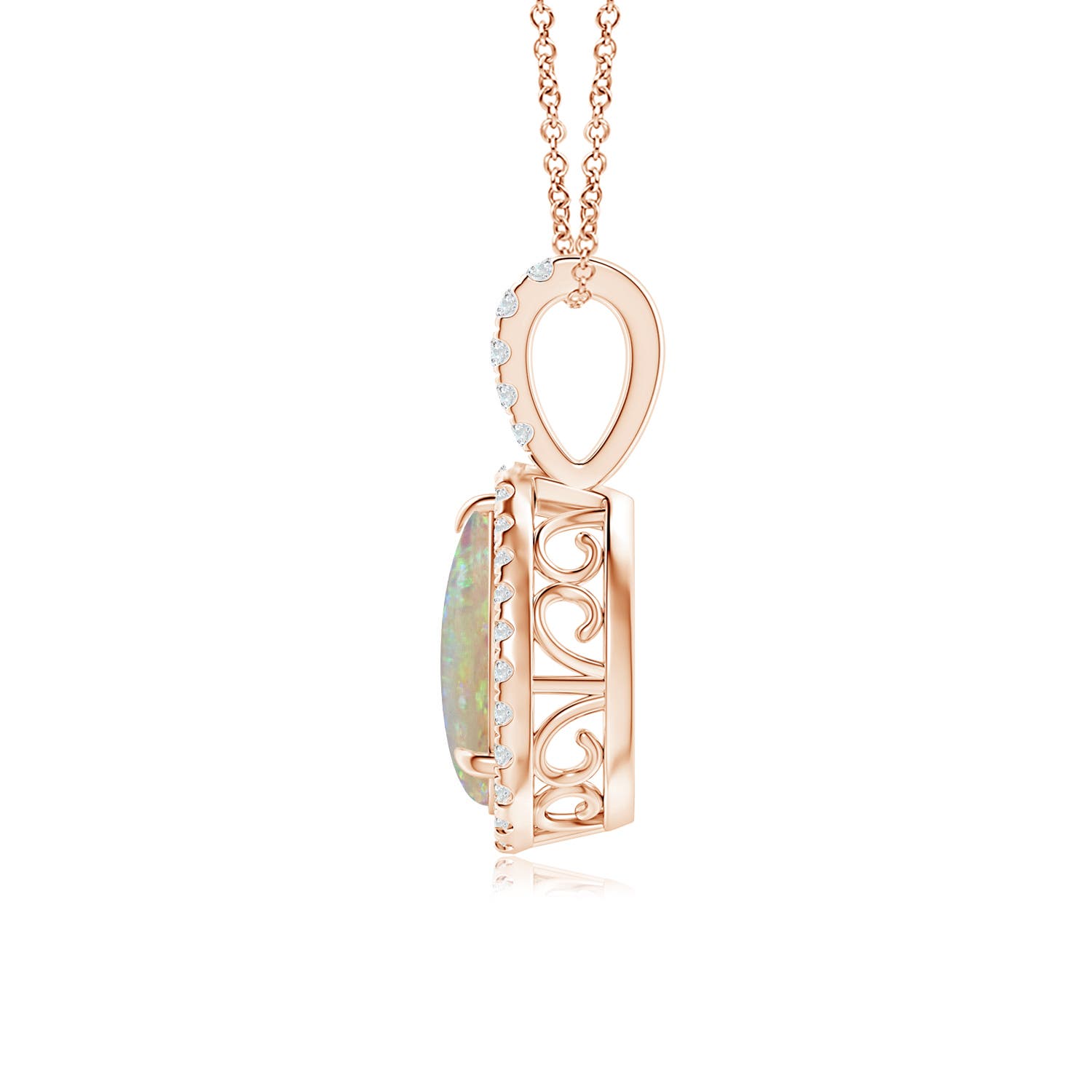 AAAA - Opal / 0.96 CT / 14 KT Rose Gold