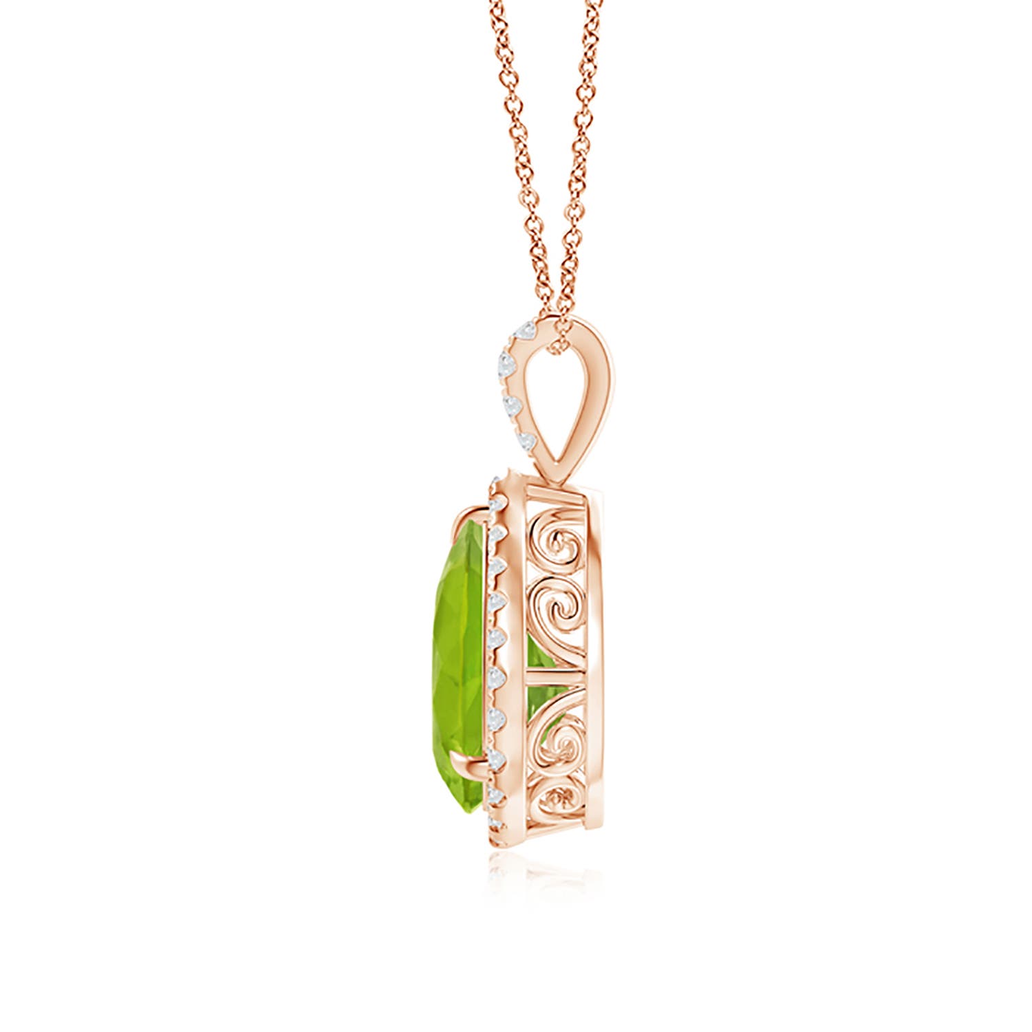 AA - Peridot / 2.08 CT / 14 KT Rose Gold