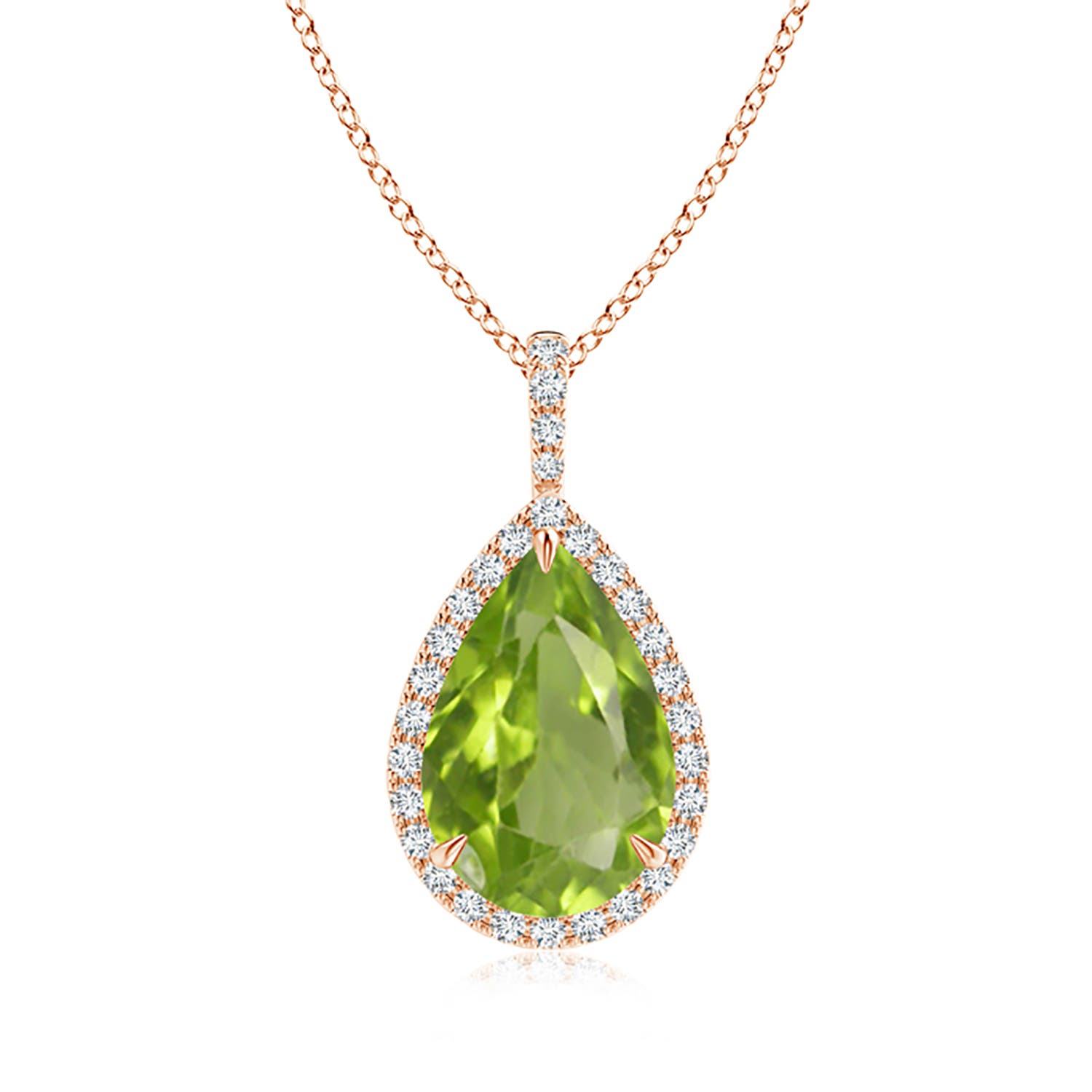 AA - Peridot / 3.65 CT / 14 KT Rose Gold