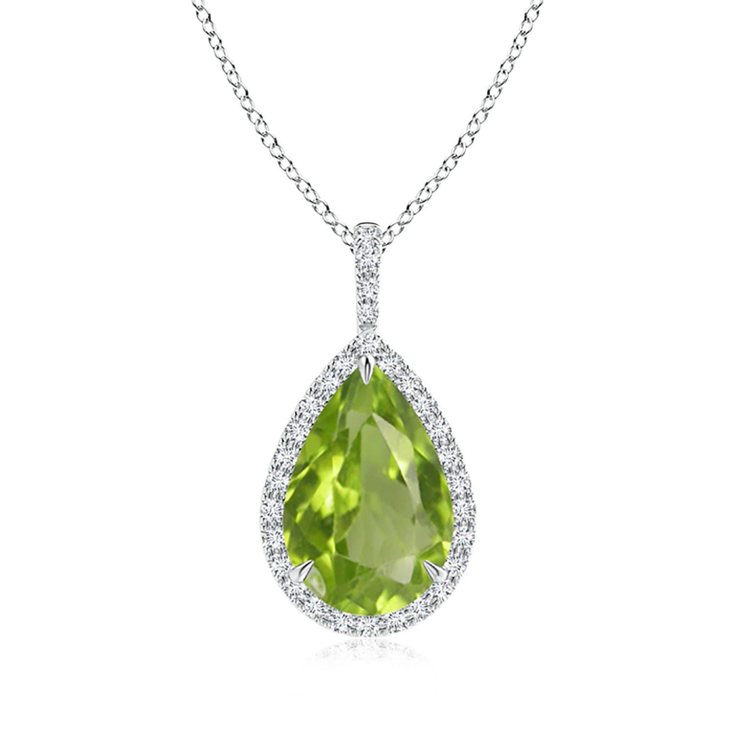 AA - Peridot / 3.65 CT / 14 KT White Gold