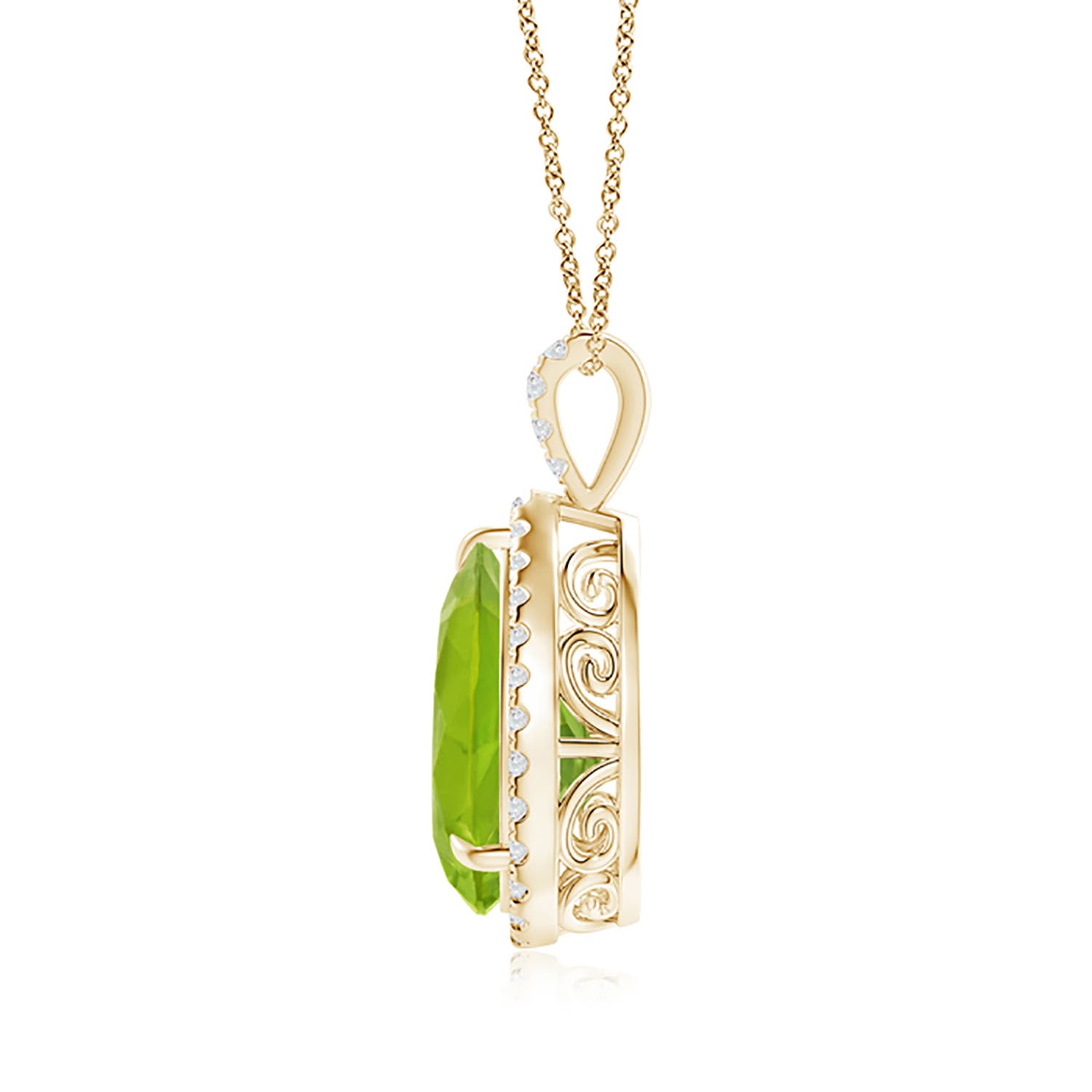 AA - Peridot / 3.65 CT / 14 KT Yellow Gold