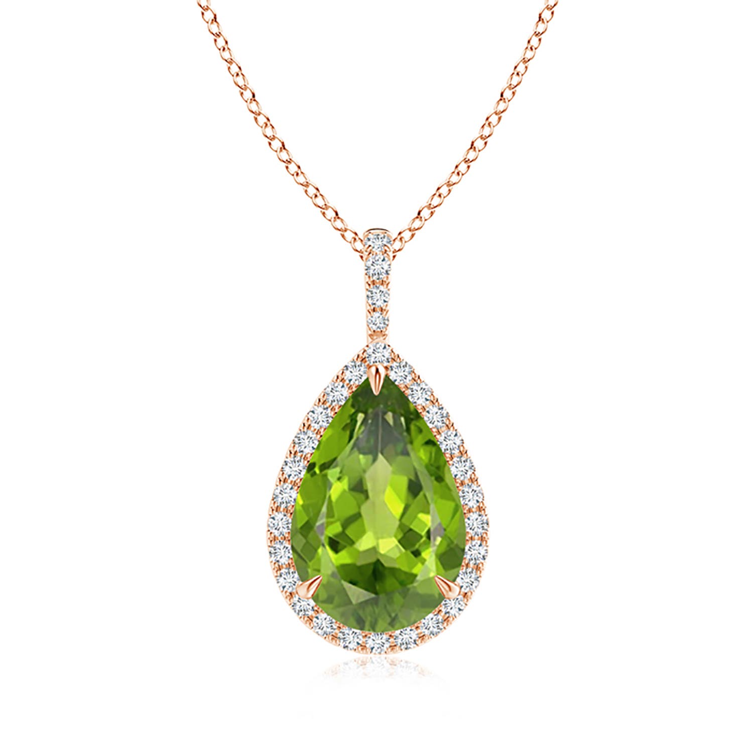 AAA - Peridot / 3.65 CT / 14 KT Rose Gold