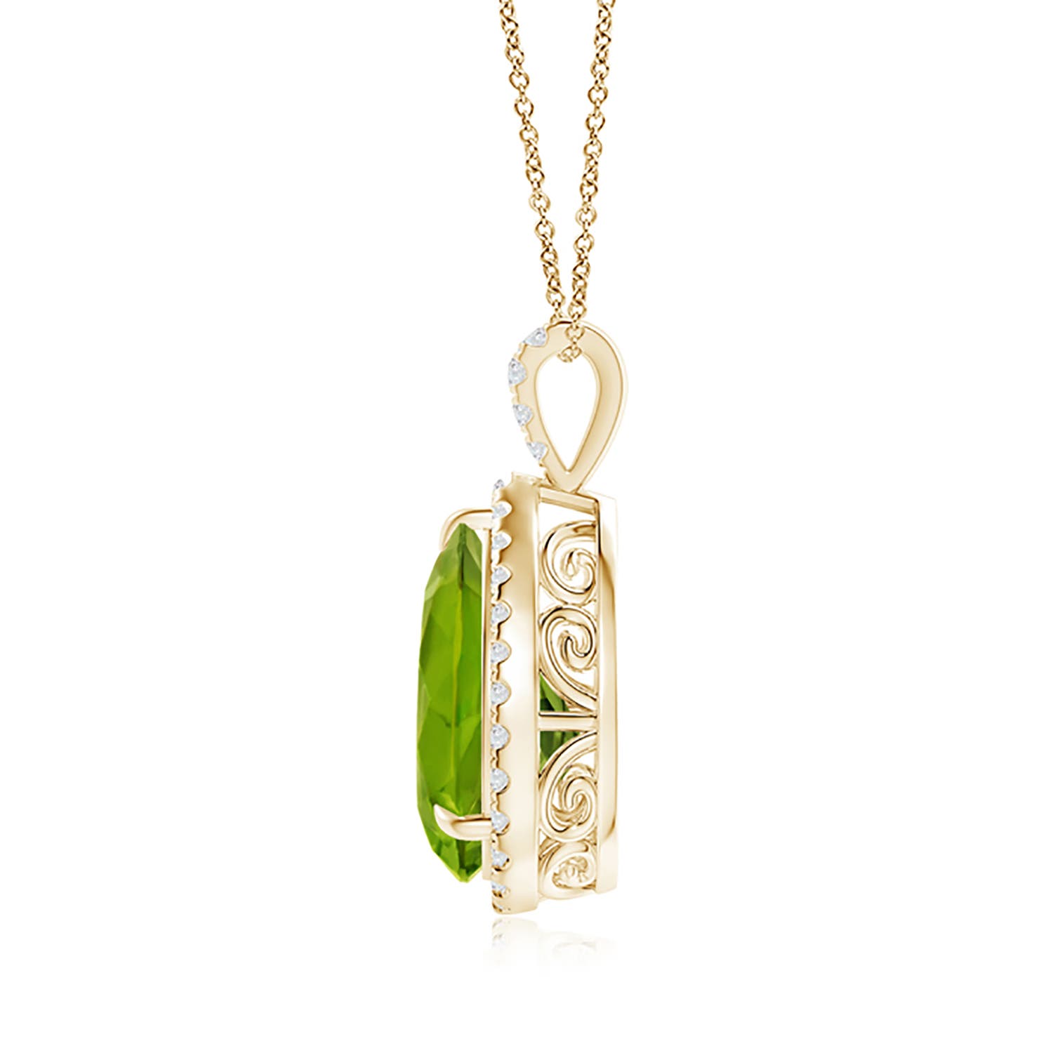 AAA - Peridot / 3.65 CT / 14 KT Yellow Gold