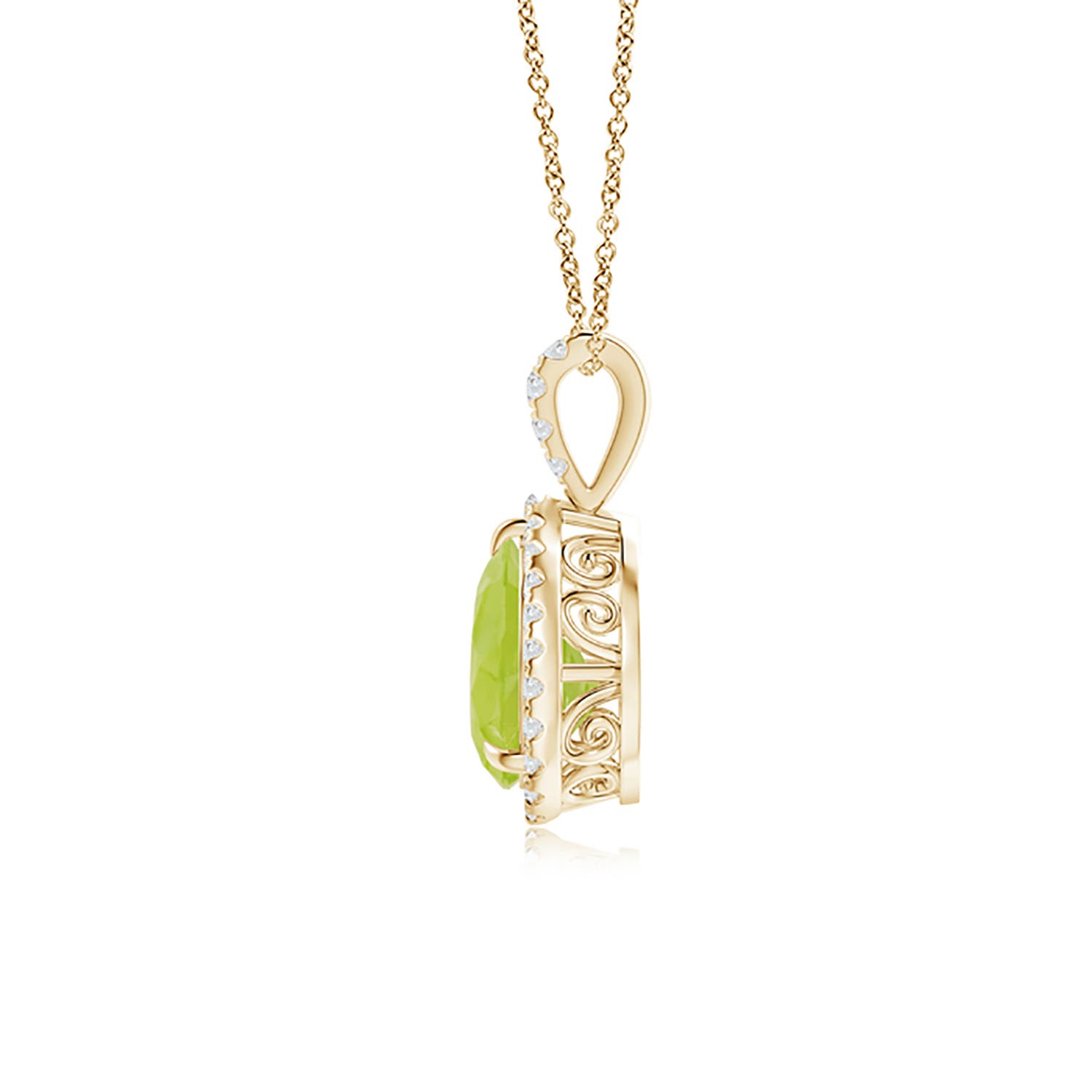 A - Peridot / 1.25 CT / 14 KT Yellow Gold