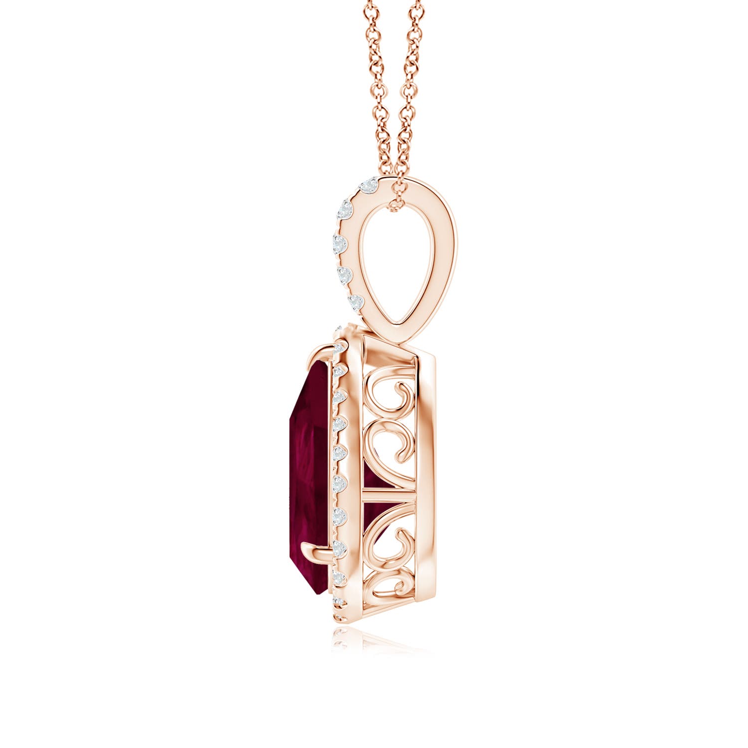 A - Ruby / 2.88 CT / 14 KT Rose Gold