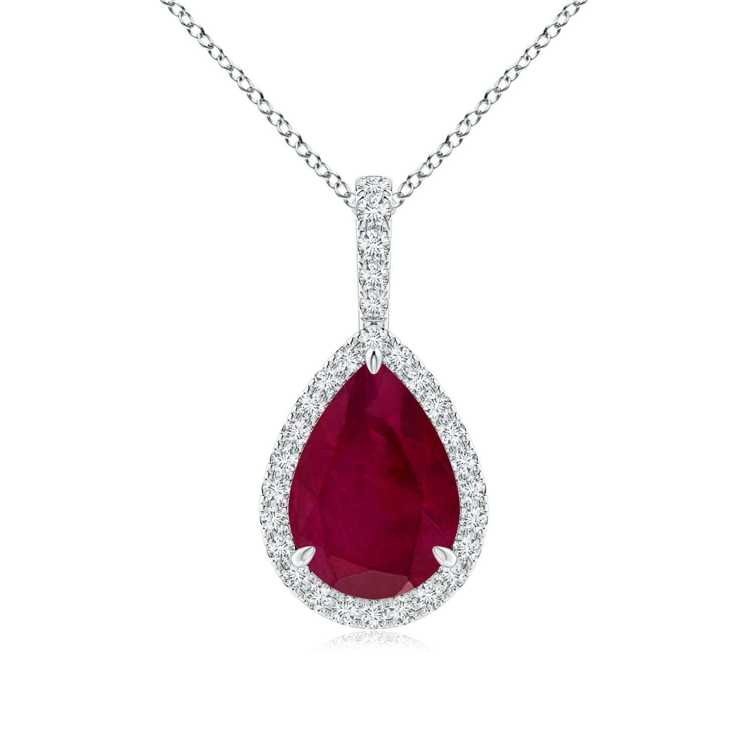 A - Ruby / 2.88 CT / 14 KT White Gold