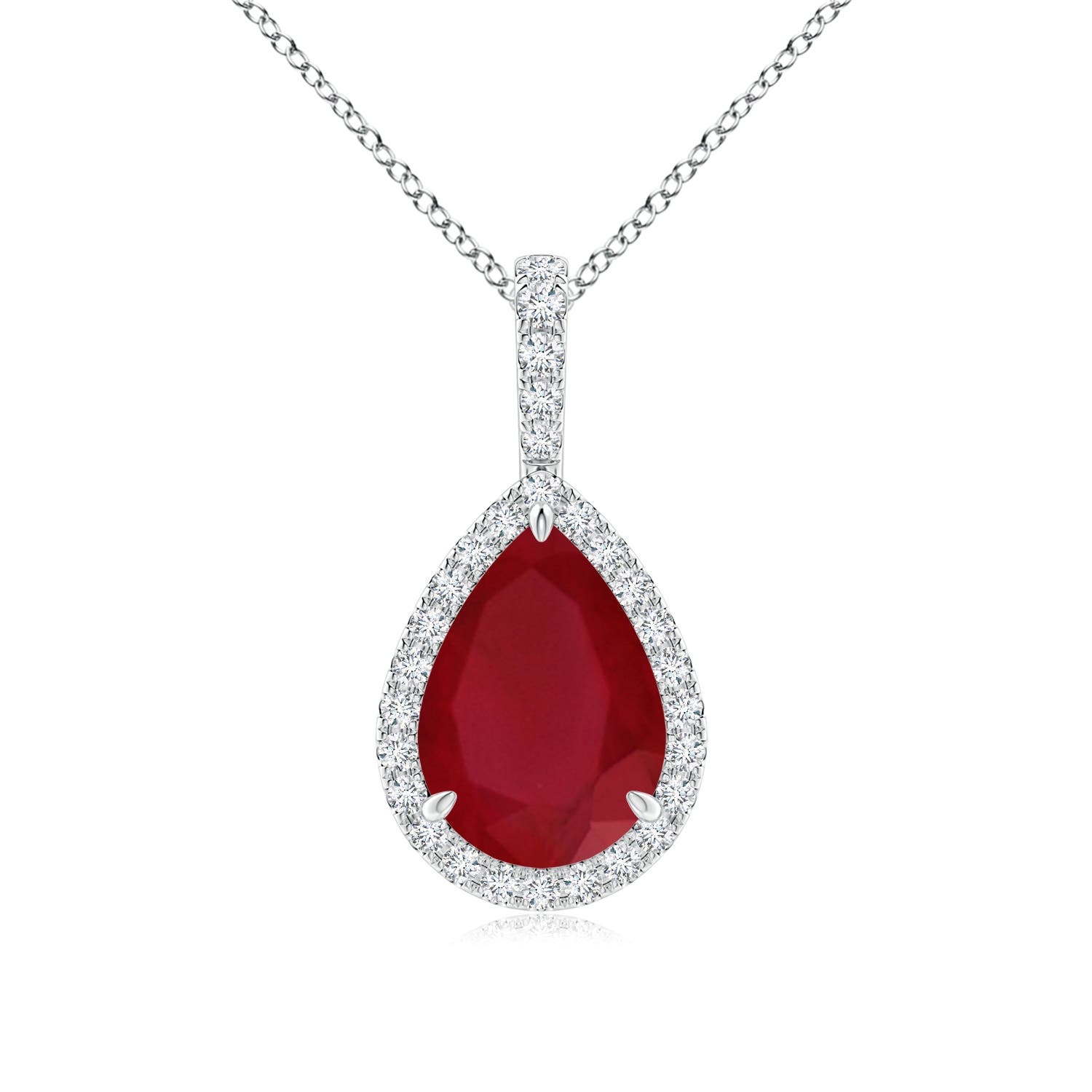 AA - Ruby / 2.88 CT / 14 KT White Gold