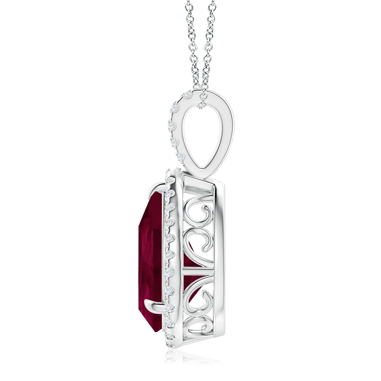 A - Ruby / 5.25 CT / 14 KT White Gold