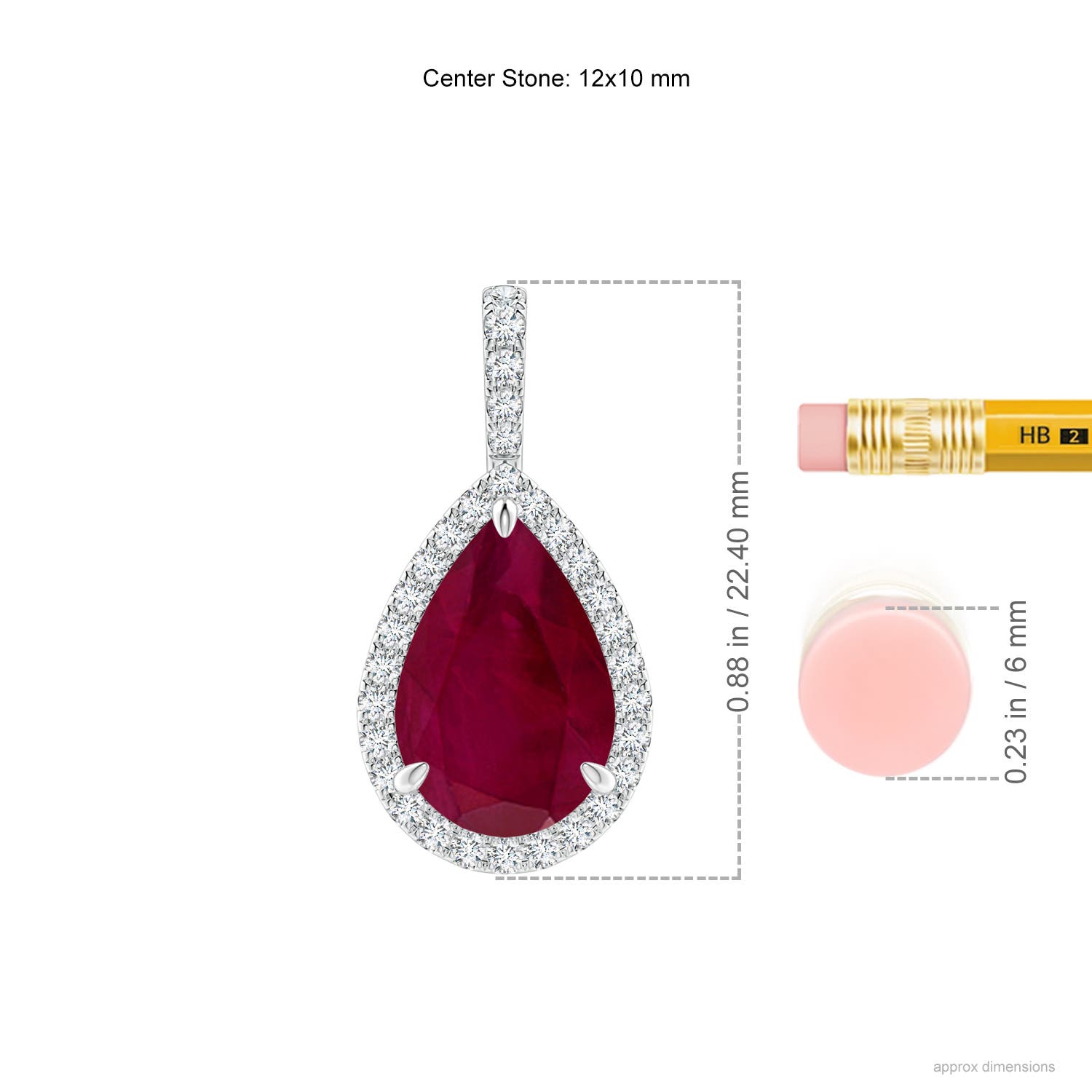 A - Ruby / 5.25 CT / 14 KT White Gold